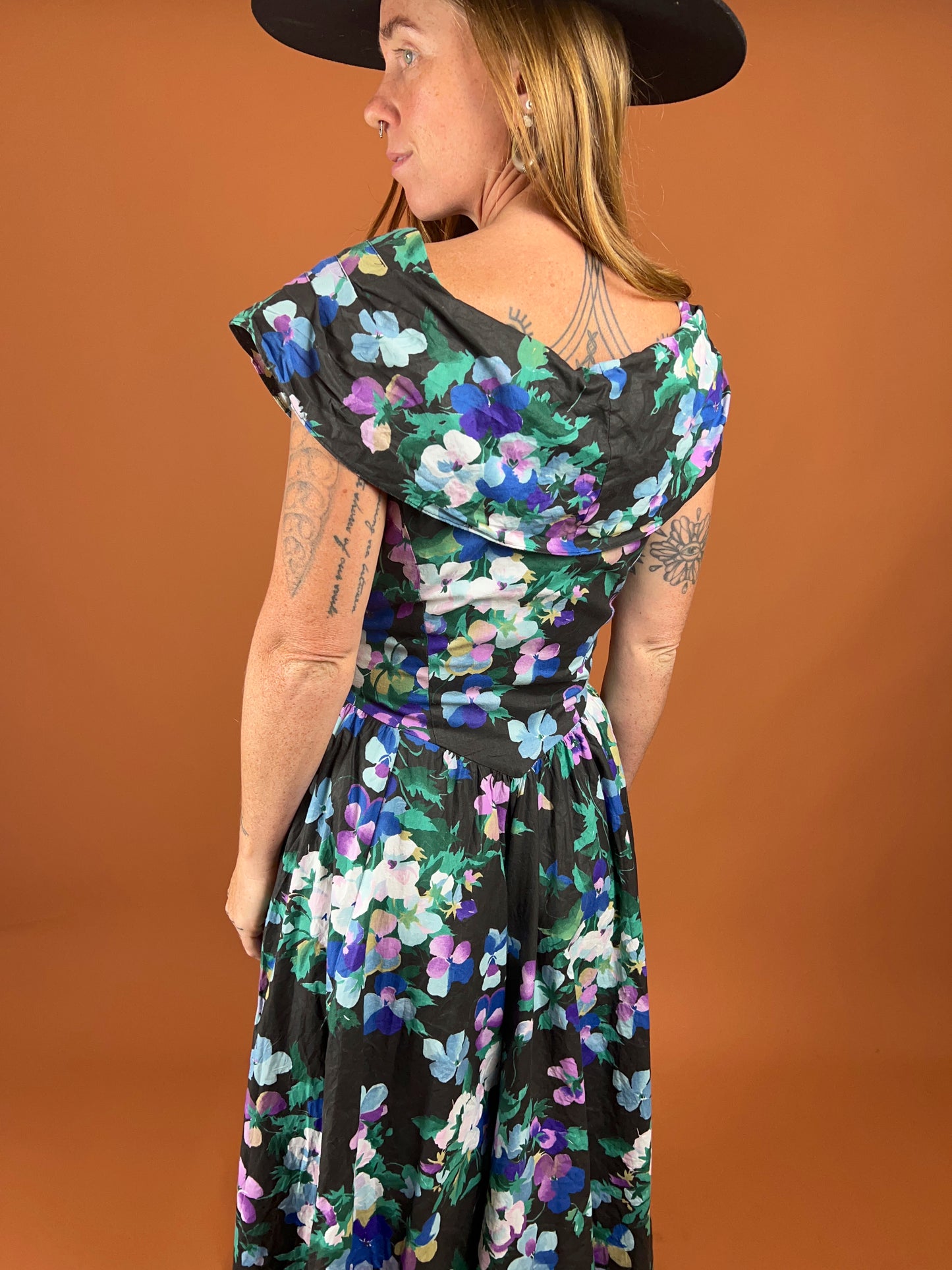 VTG 50's/60's Cotton Maxi Dress 12