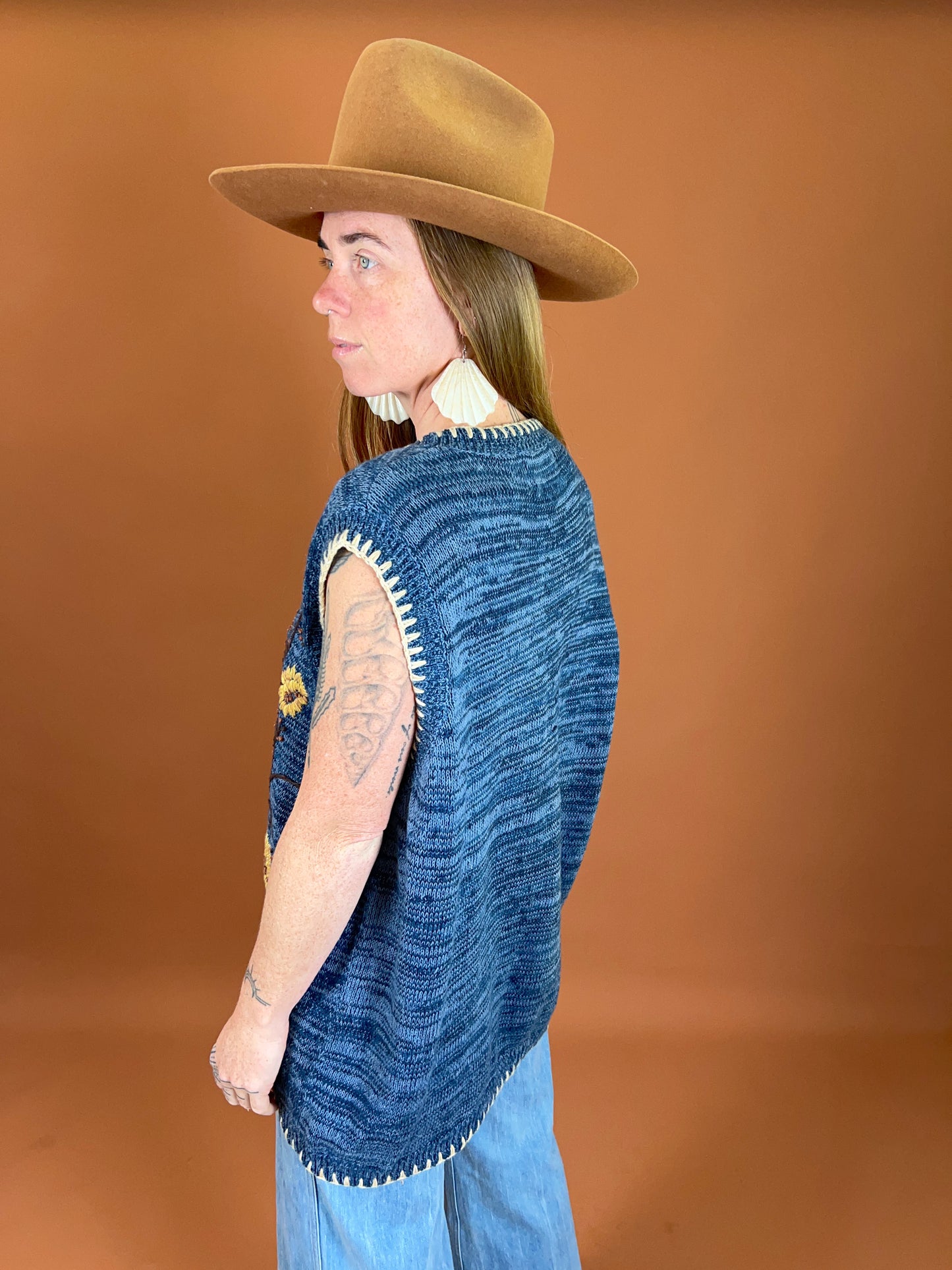 VINTAGE 80's Cotton Knit Vest 16