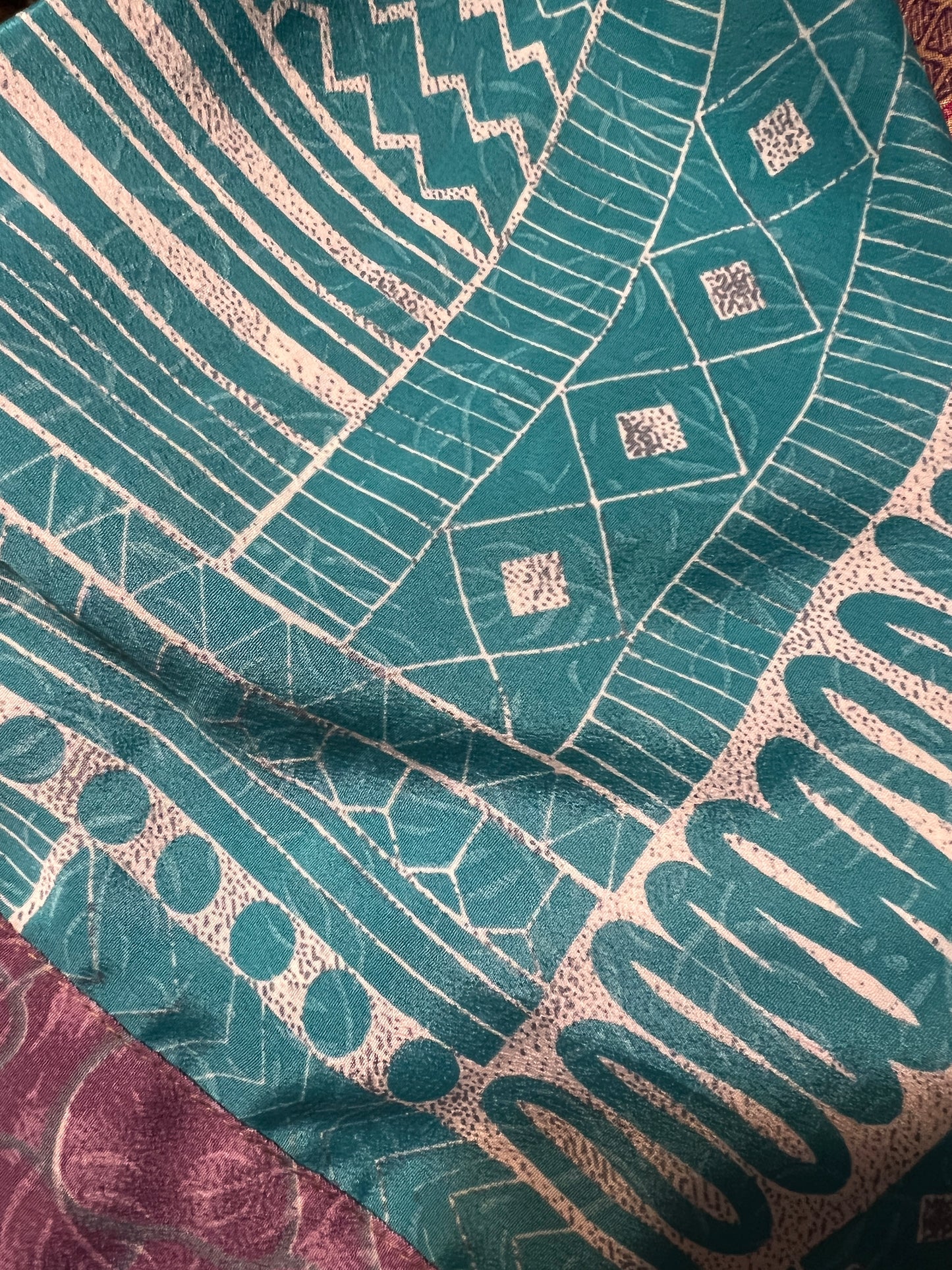 UPCYCLED Indian Silk Robe OS