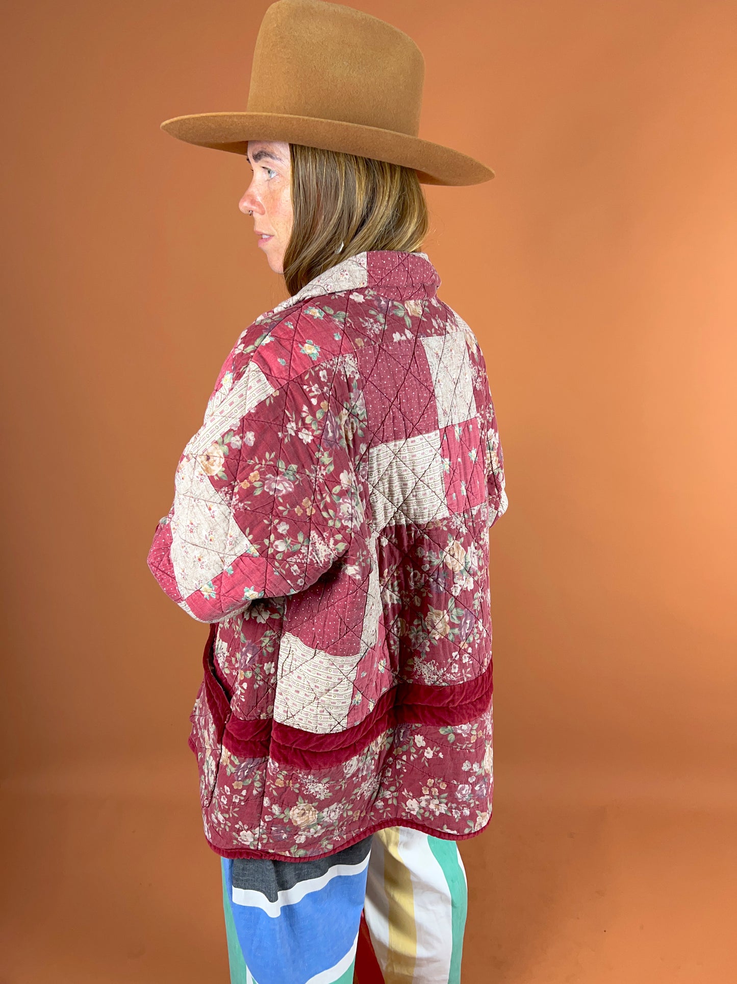 SECOND LOVE SLOW FASHION Vintage Upcycled Quilt Jacket OS