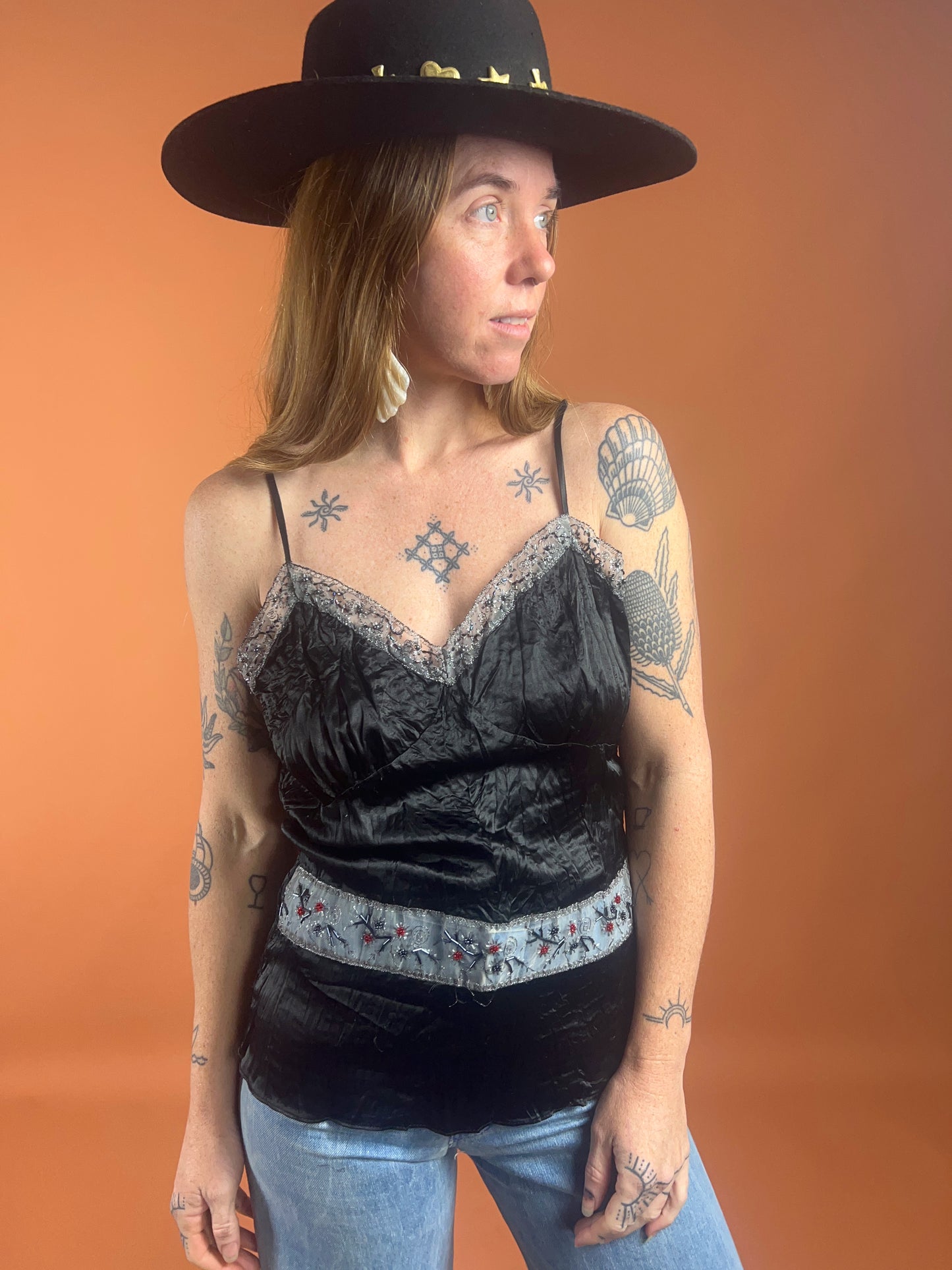 VTG 90's Silk Beaded Cami 12
