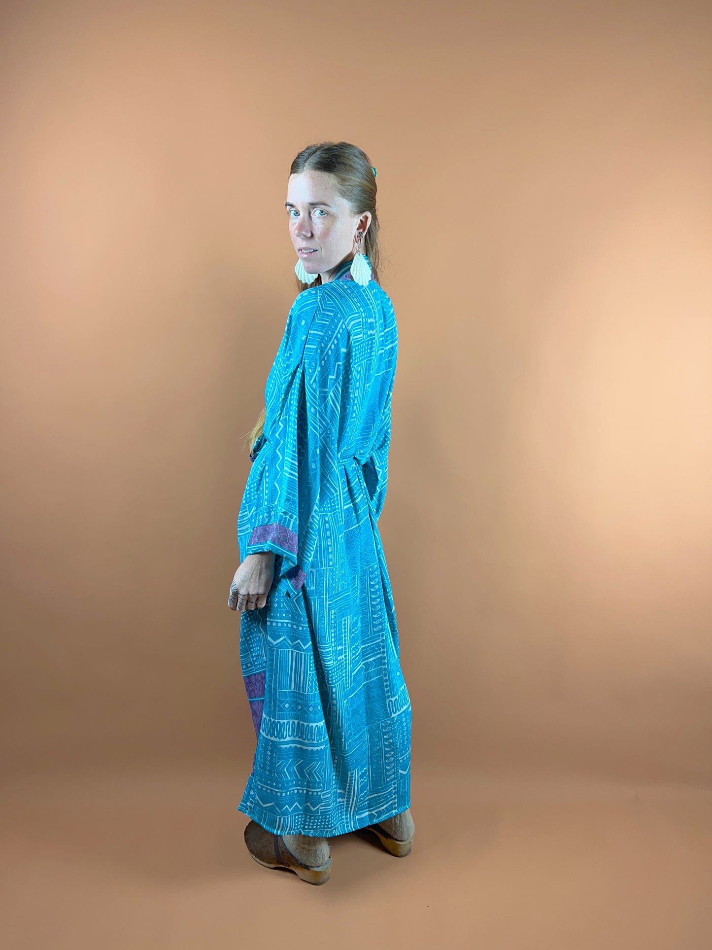 UPCYCLED Indian Silk Robe OS