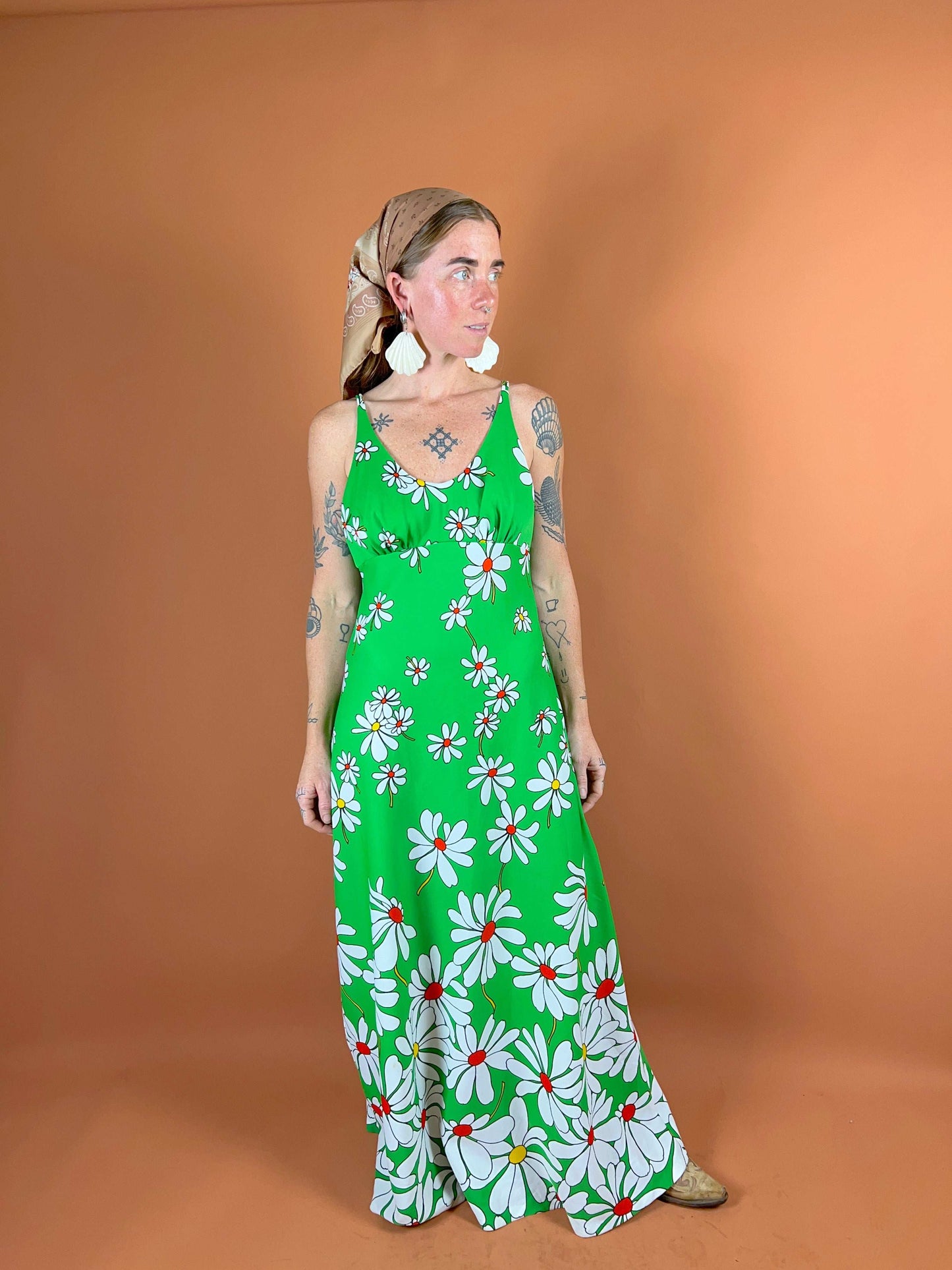 VTG 60's Daisy Maxi Dress 10