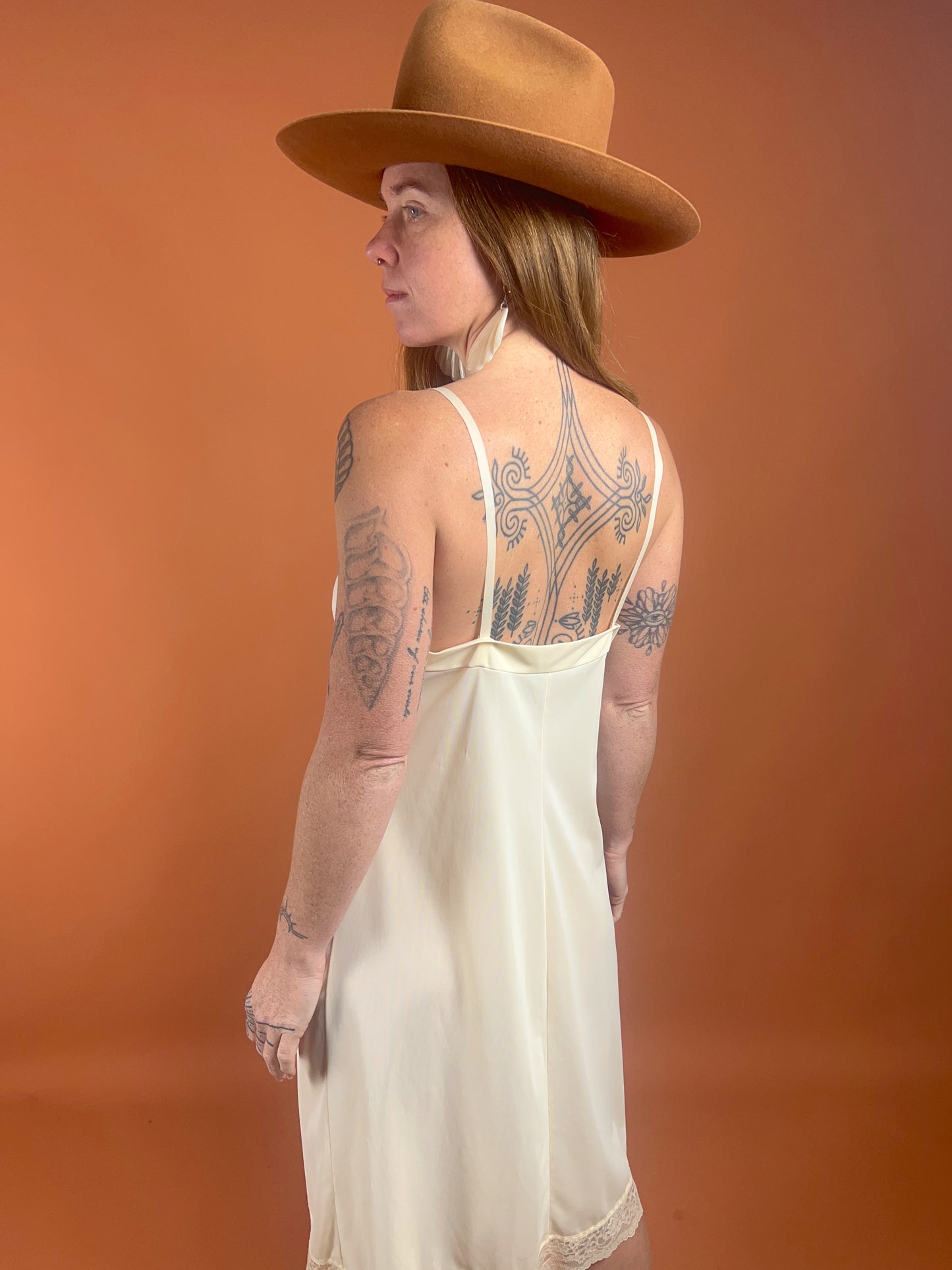 VTG 70’s Cream Australian Made Slip Dress 12
