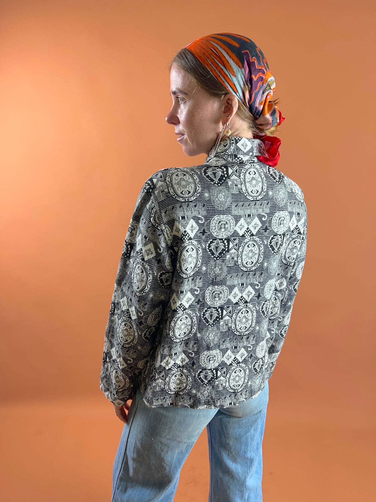 VINTAGE 80's Aztec Lightweight Jacket 8-10