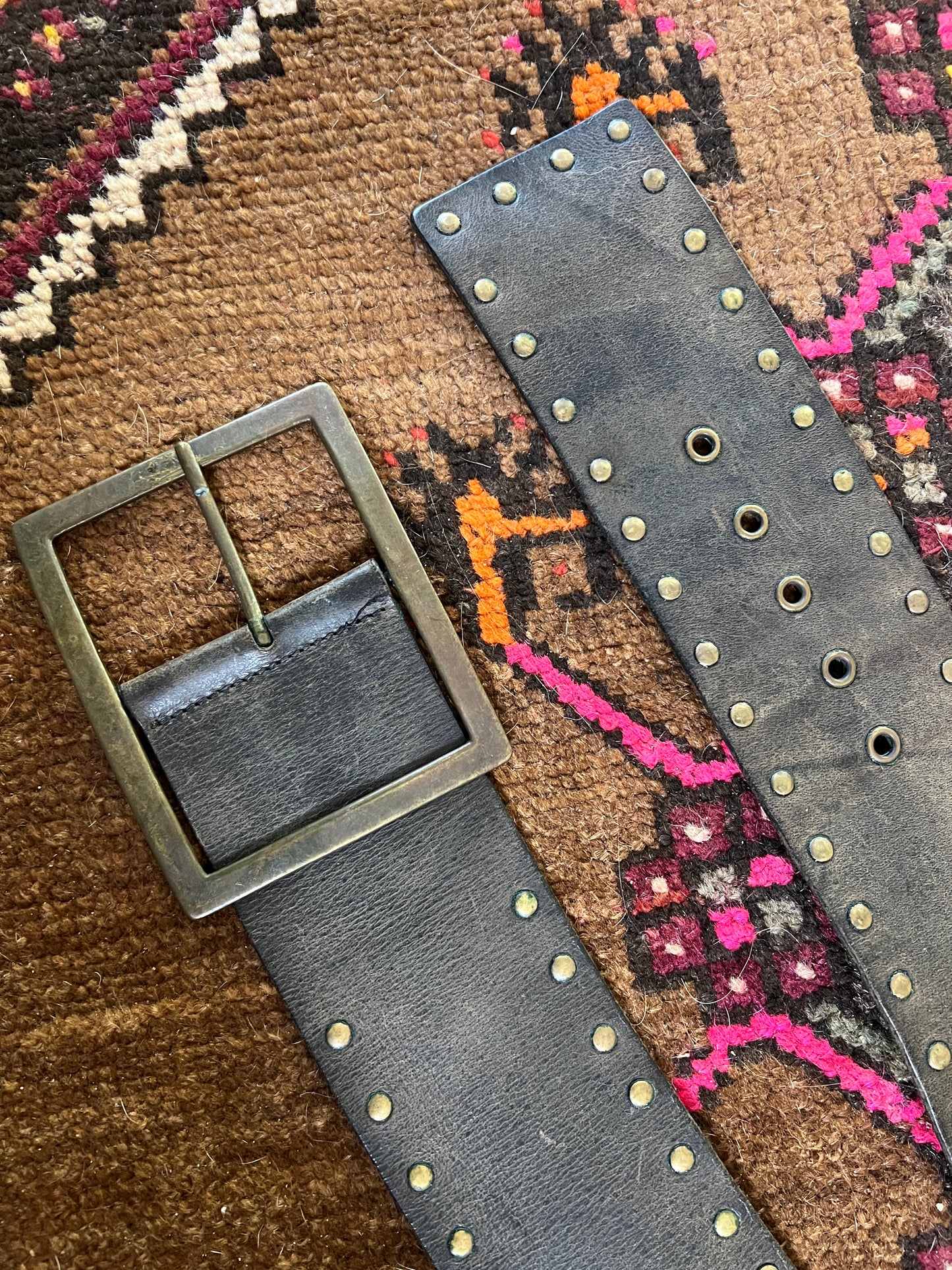 VINTAGE Y2K Chunky Studded Belt 14-16