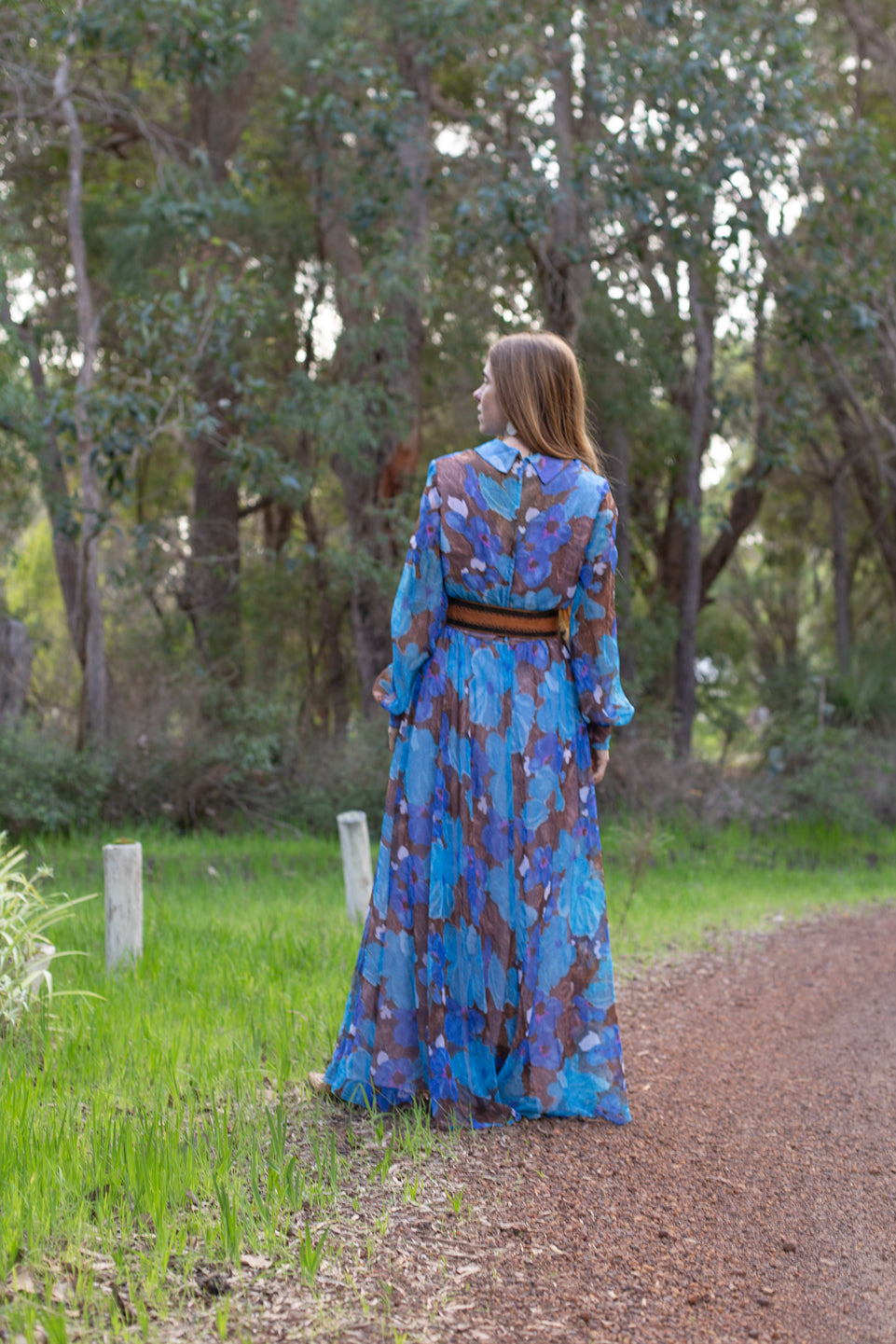 VTG 60’s Floral Maxi Dress 12-14