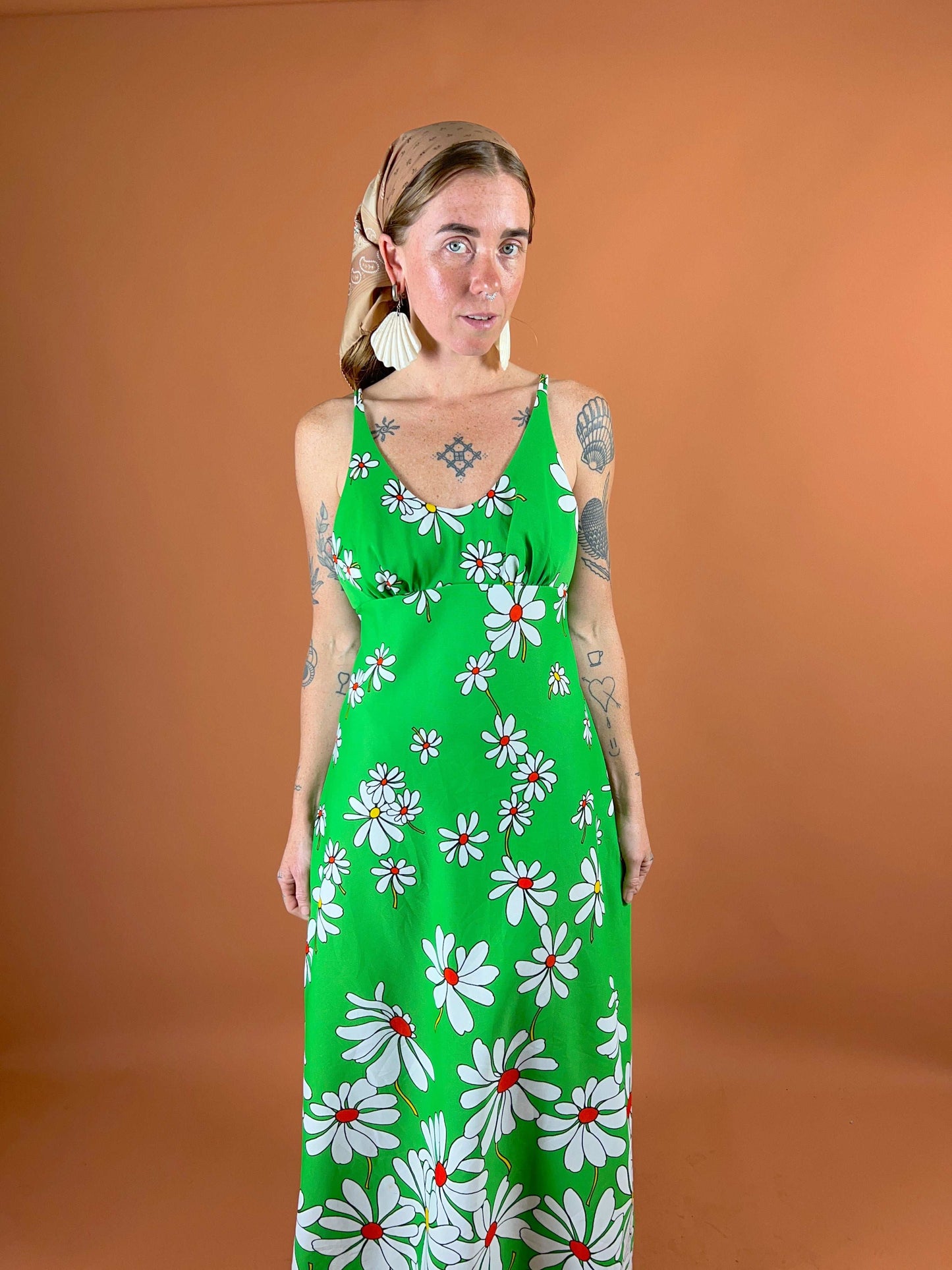 VTG 60's Daisy Maxi Dress 10