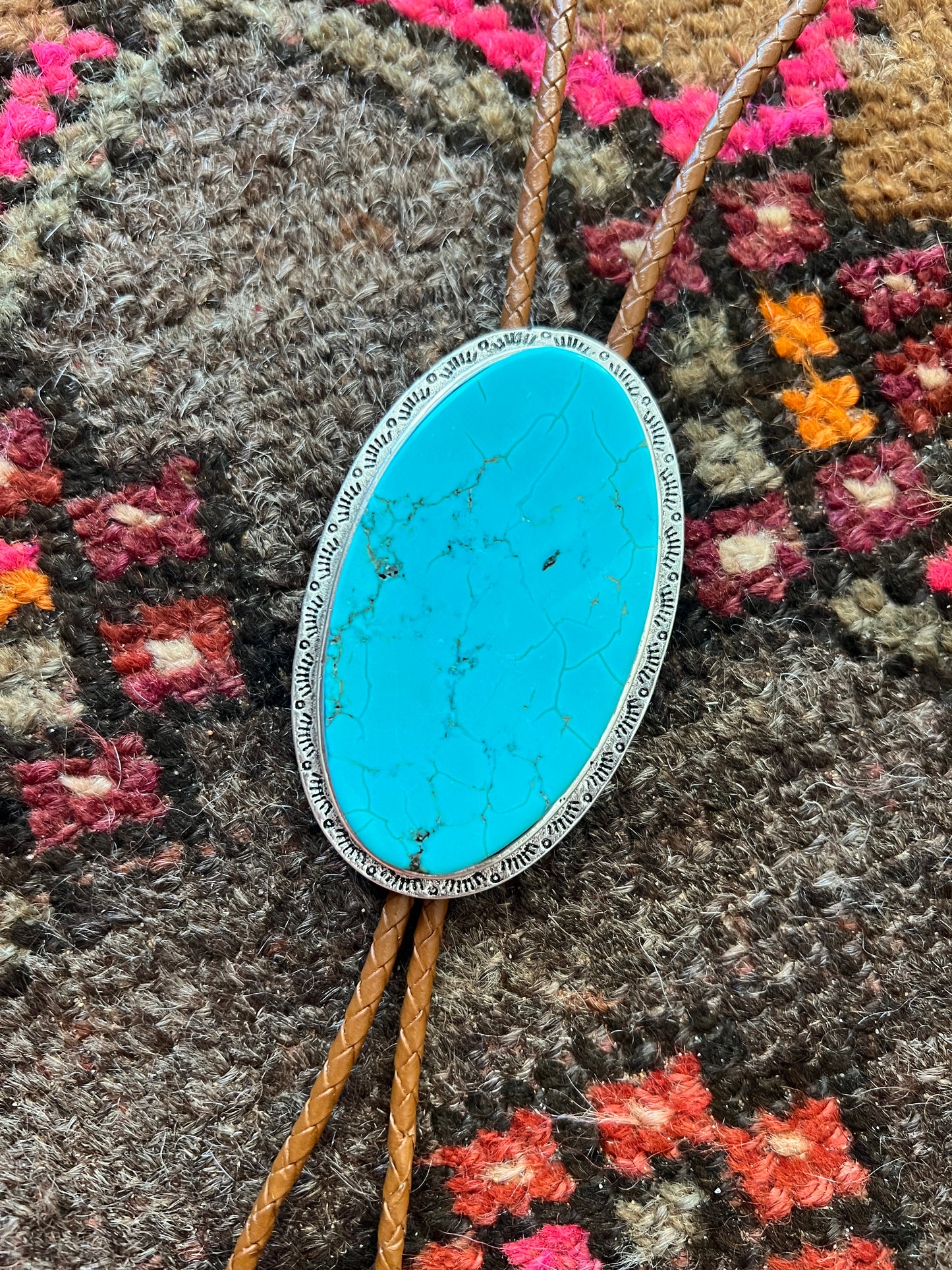ISAC Bolo Oval Turquoise Necklace