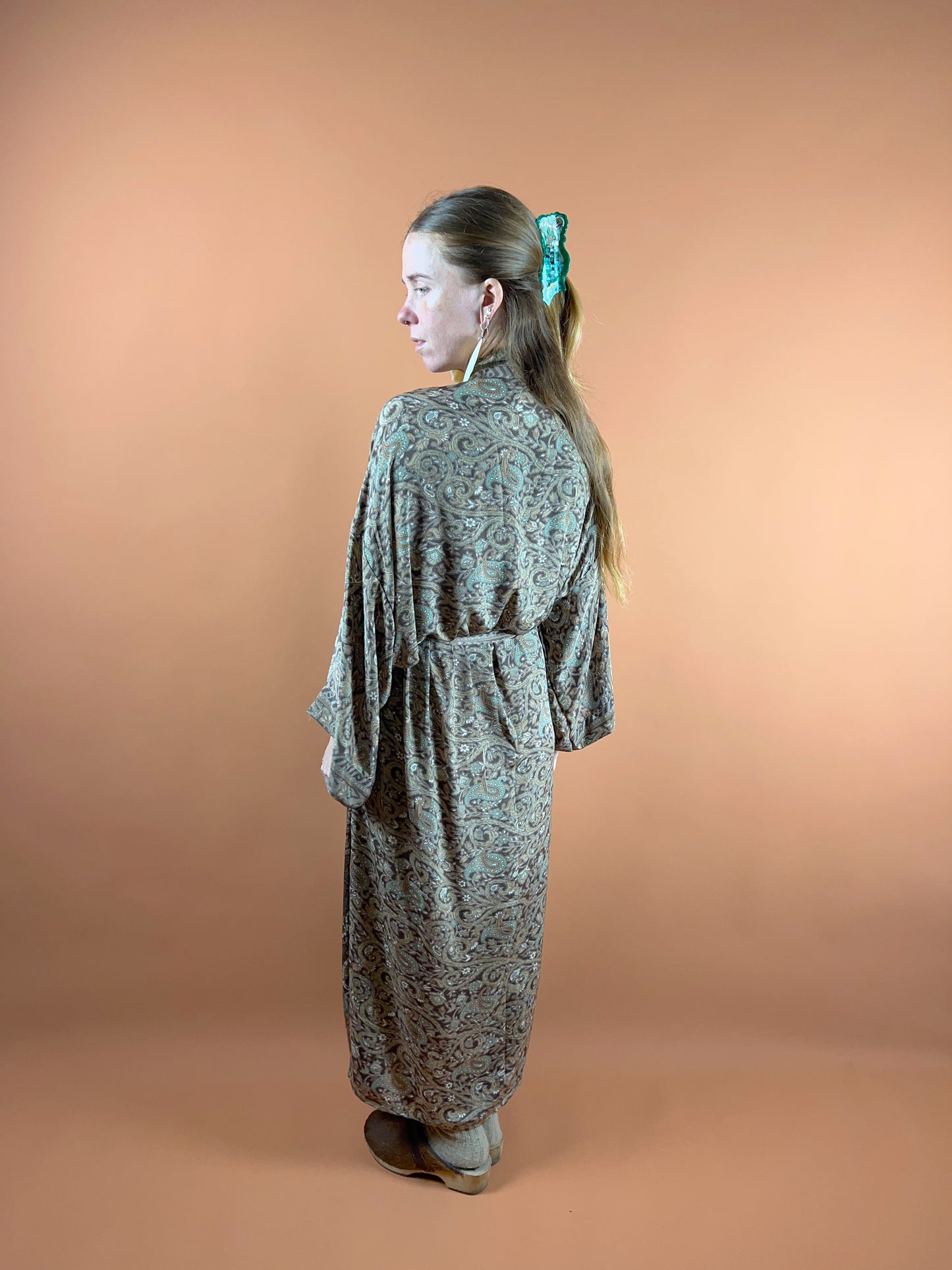UPCYCLED Indian Silk Robe OS