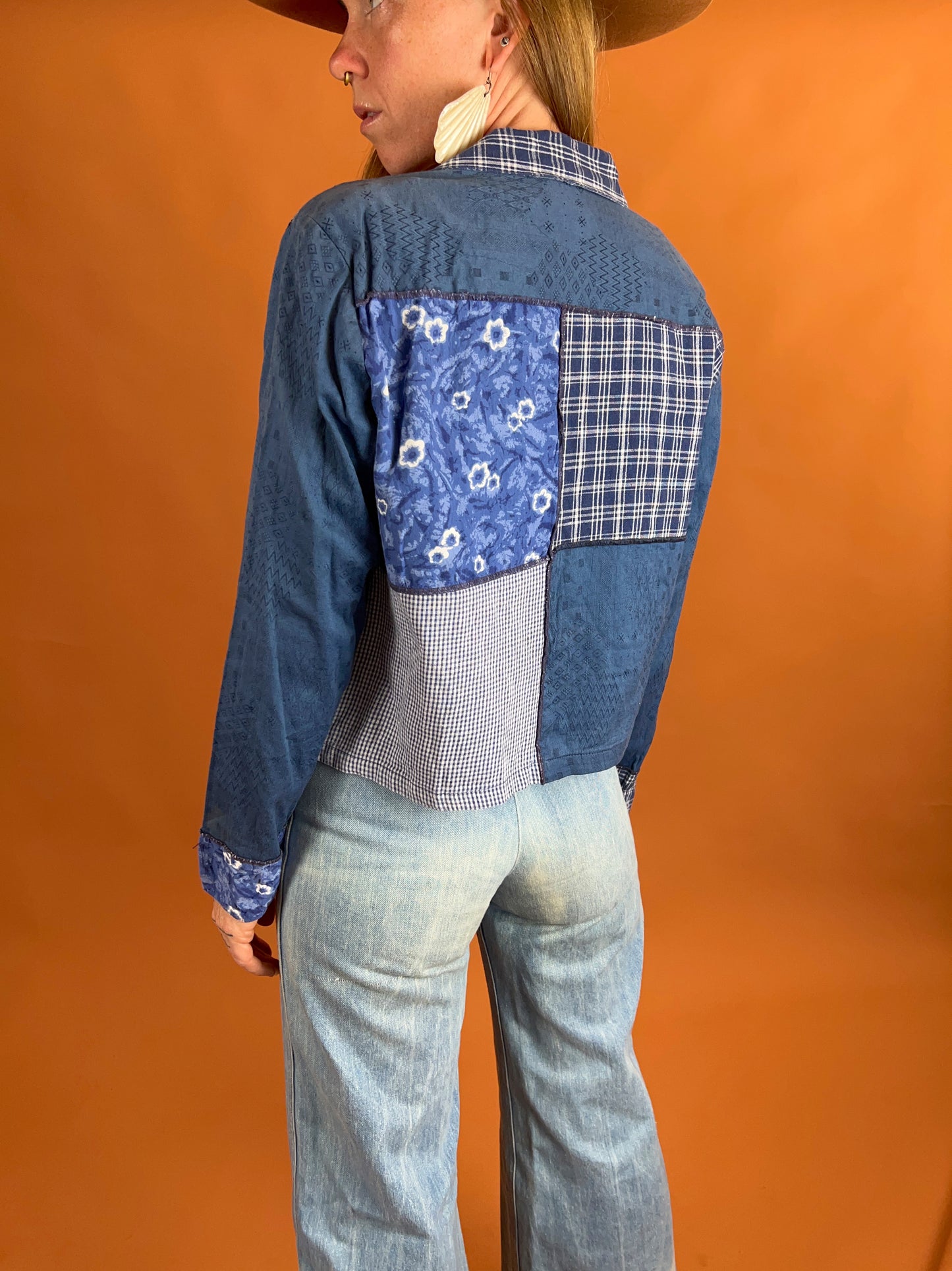 VINTAGE 80's Patchwork Lightweight Jacket 10