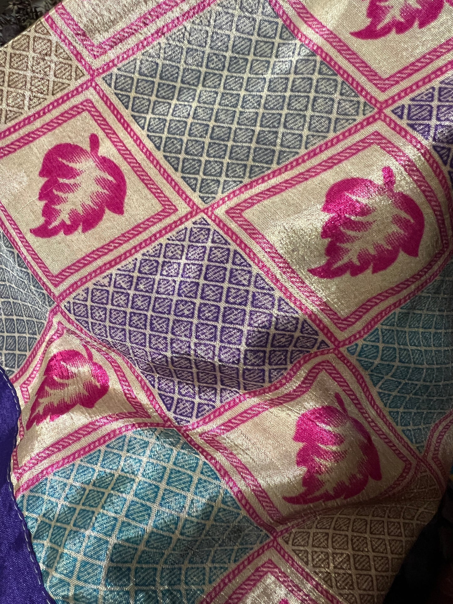 UPCYCLED Indian Silk Robe OS