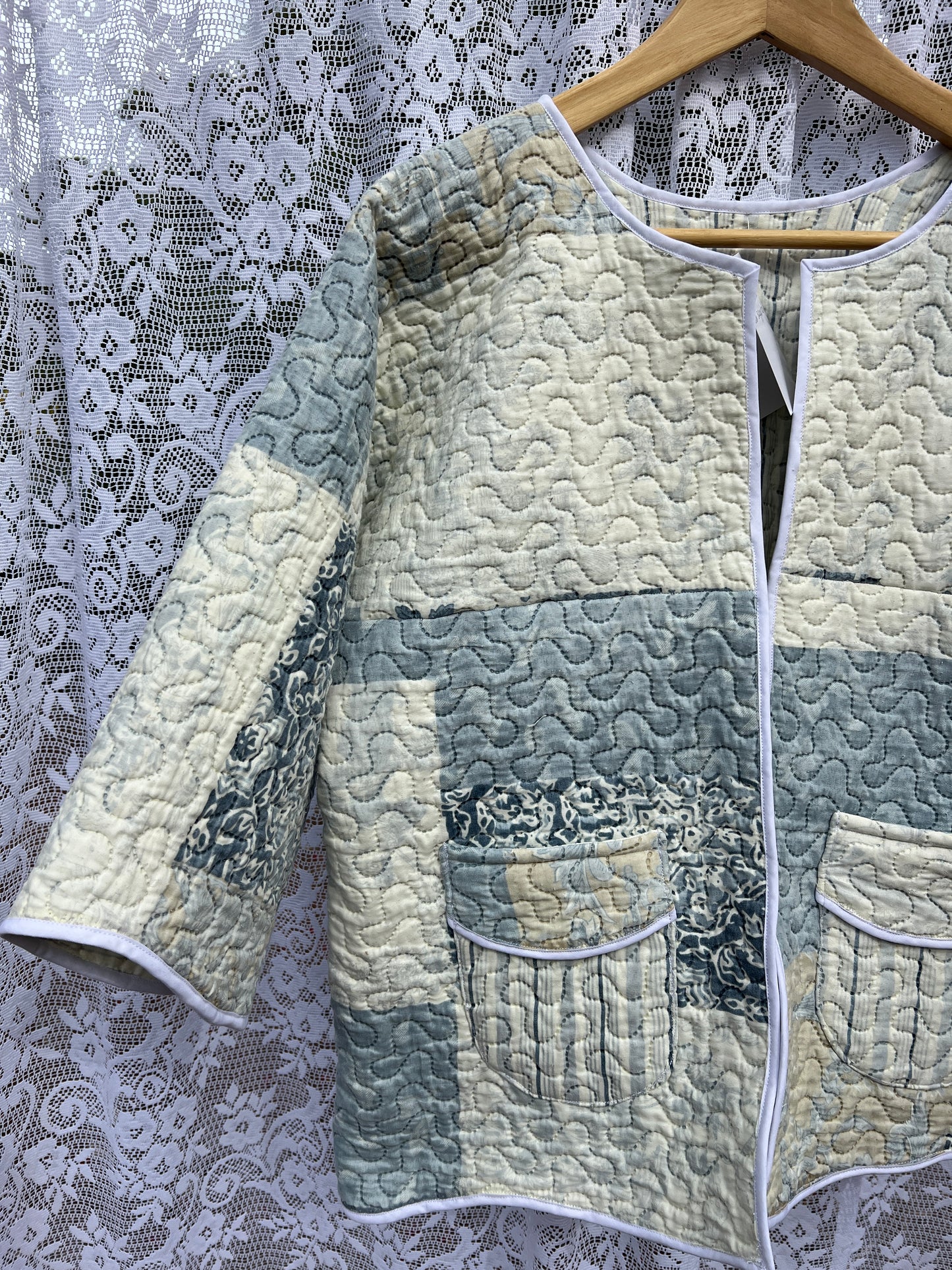 SECOND SHINE SLOW FASHION Up-cycled Quilt Jacket 8-10