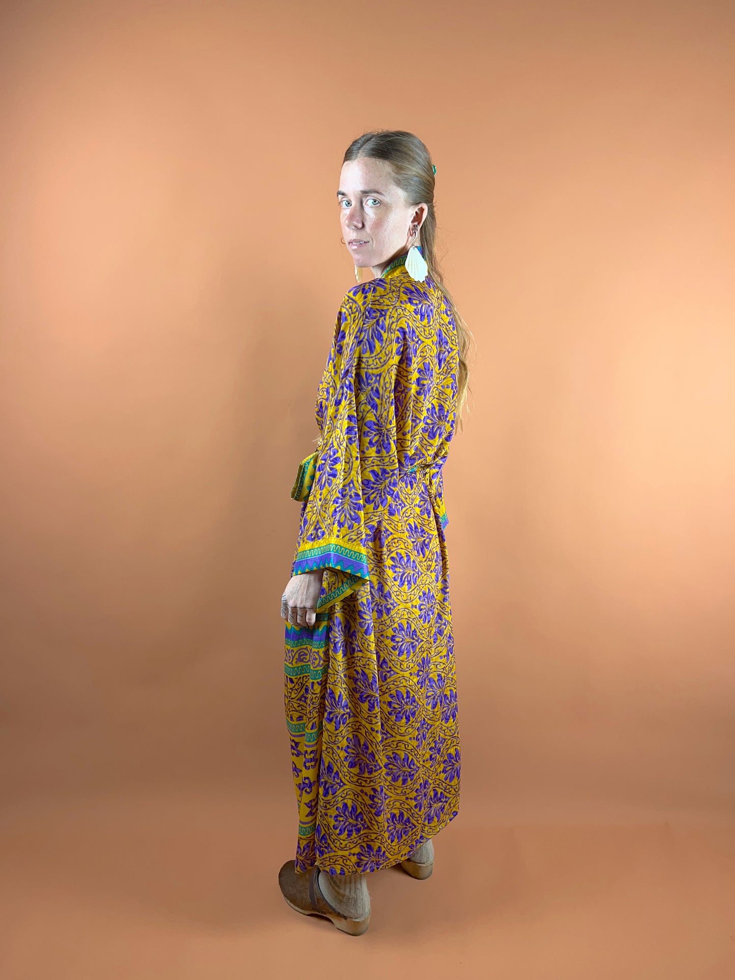 UPCYCLED Indian Silk Robe OS