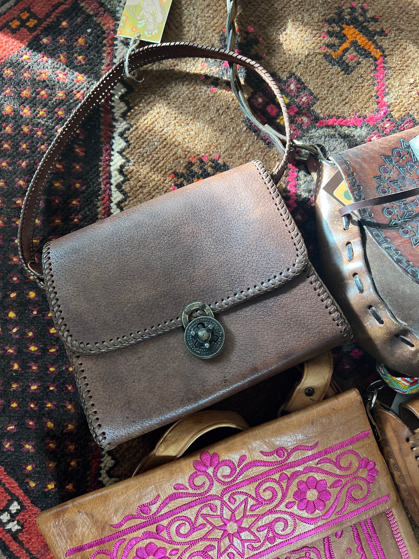 VINTAGE 70's Leather Bag