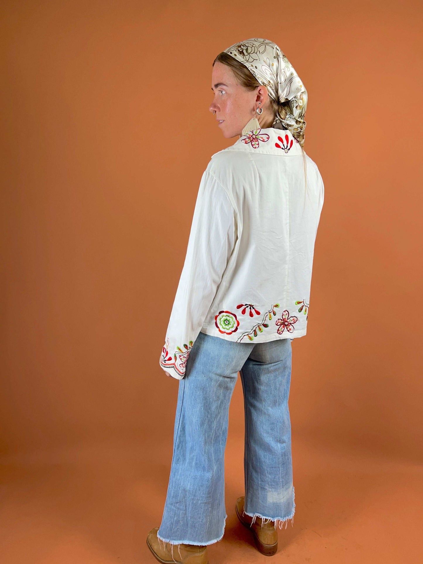 VTG 80's Flower Embroidered Jacket 12