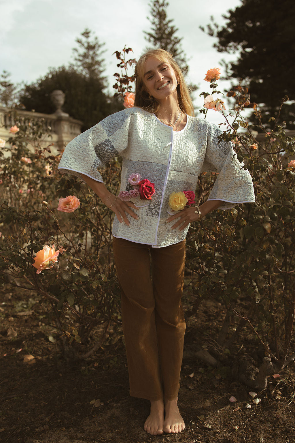SECOND SHINE SLOW FASHION Up-cycled Quilt Jacket 8-10