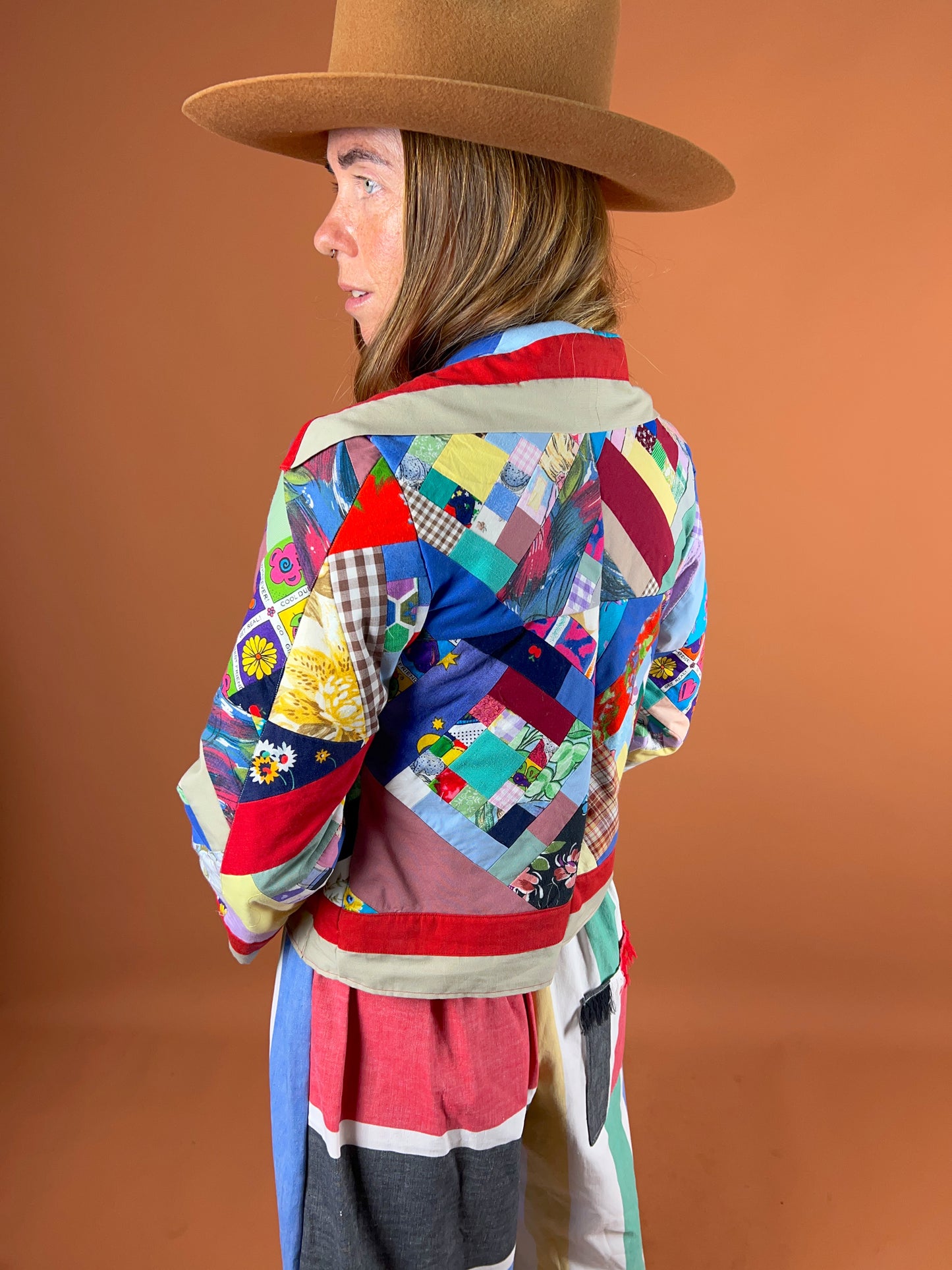 SECOND LOVE SLOW FASHION Upcycled Vintage Quilt Jacket 8