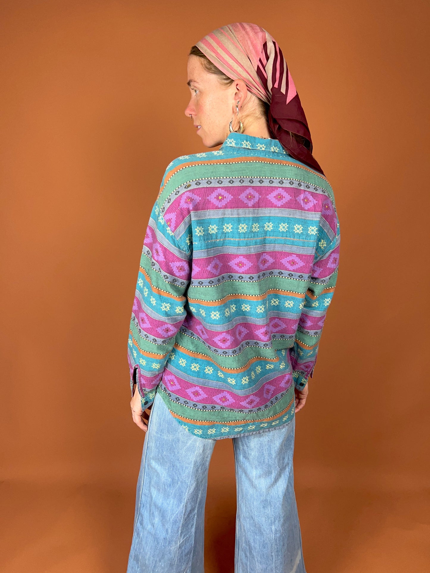 VTG 70's Woven Cotton Shirt 12-14