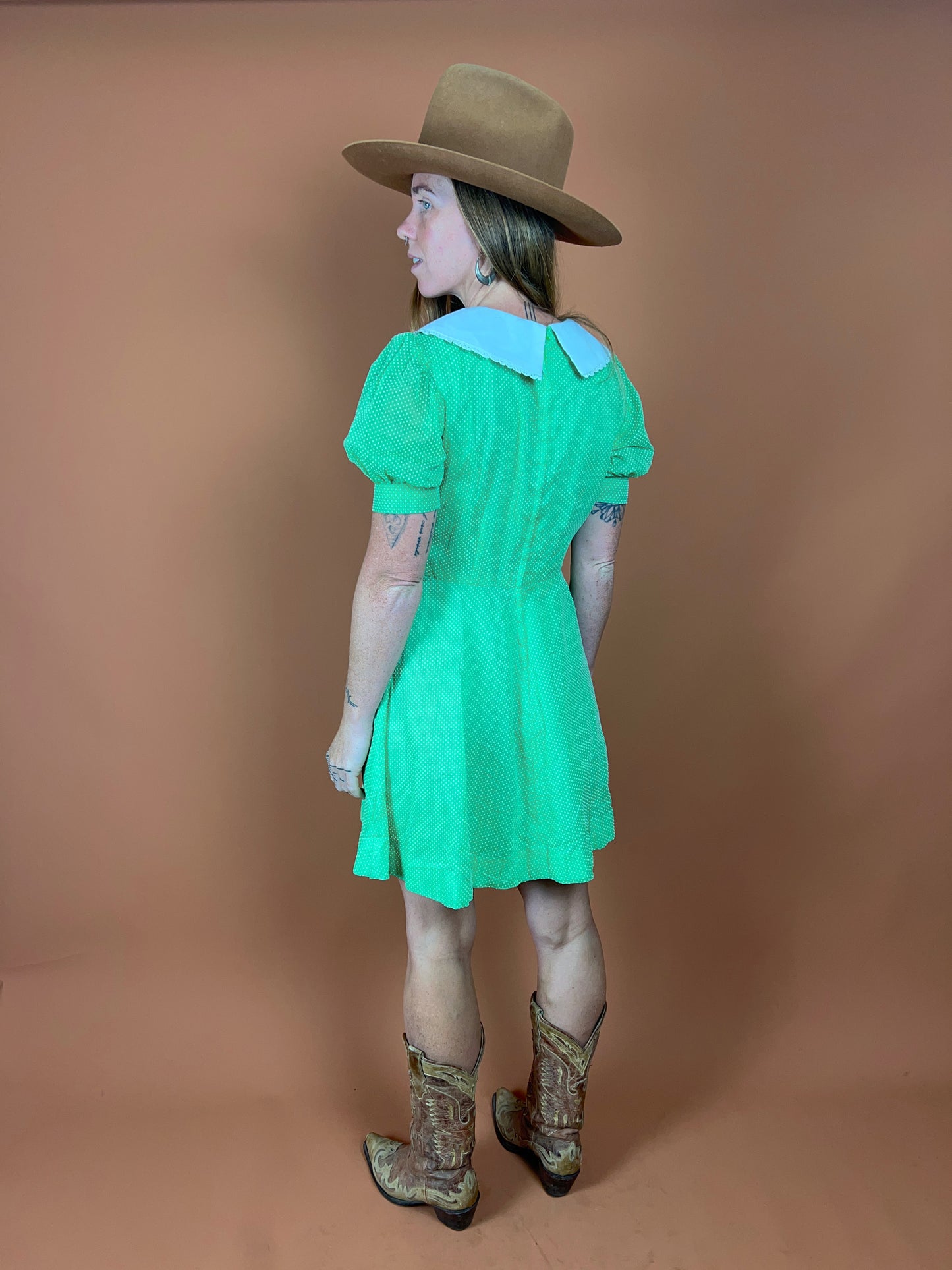 VTG 50's/60's Polka Dot Mini Dress 8