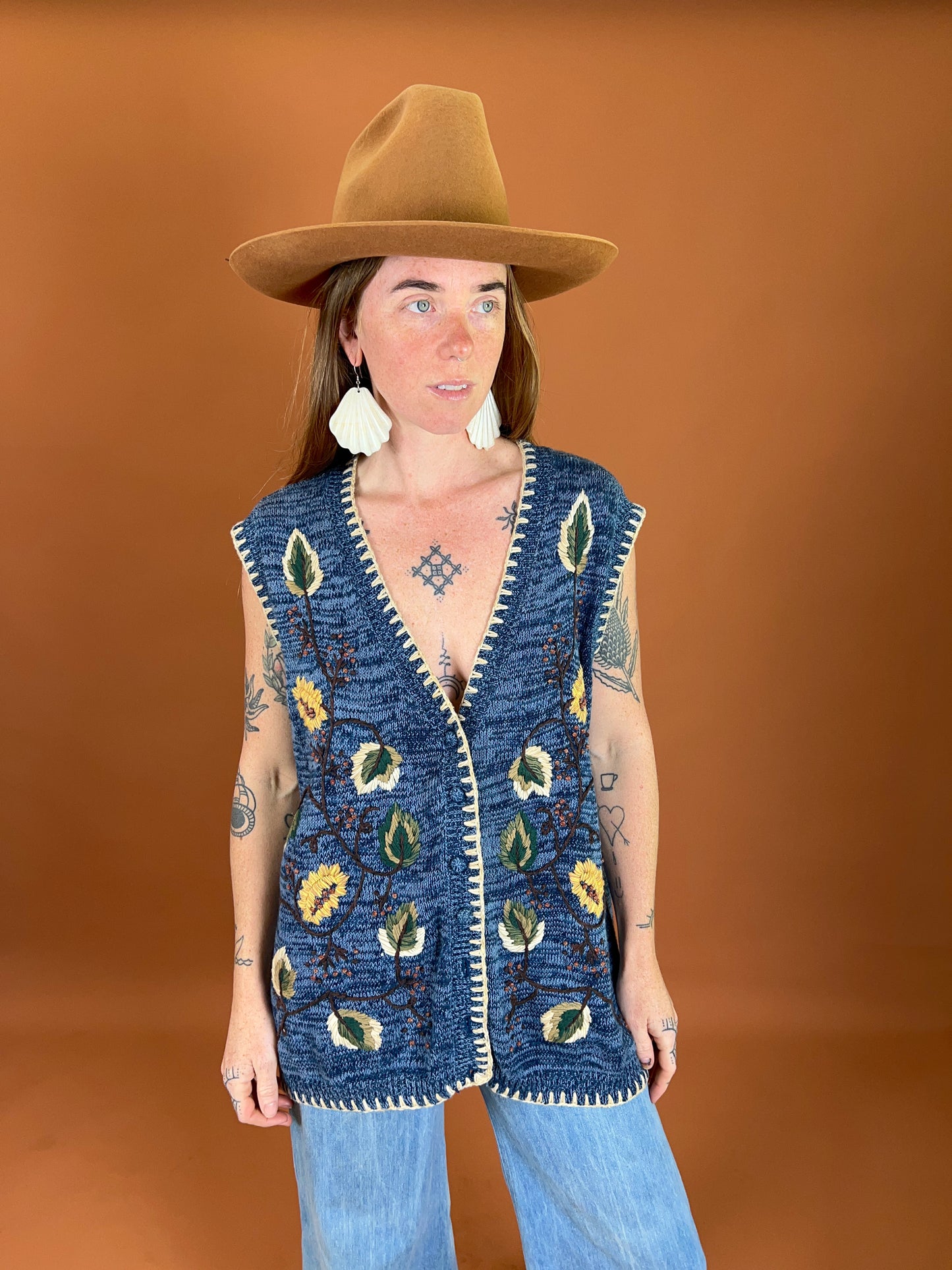 VINTAGE 80's Cotton Knit Vest 16