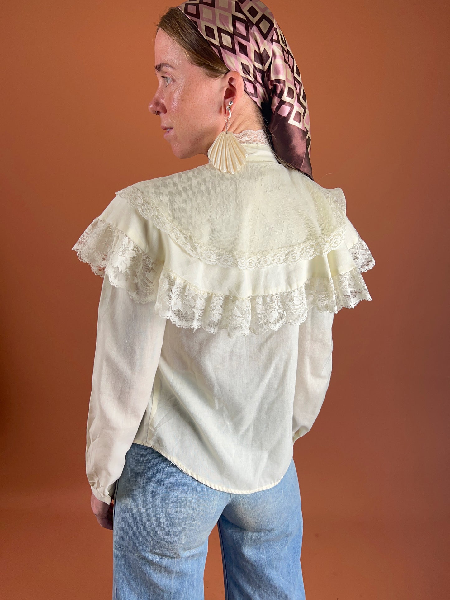 VINTAGE 50's/60's USA Made Lace Shirt 8-10