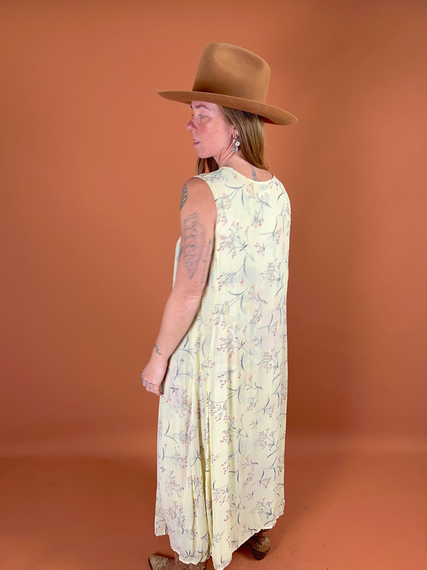 VINTAGE 90's Floral Reversible Maxi Dress 14