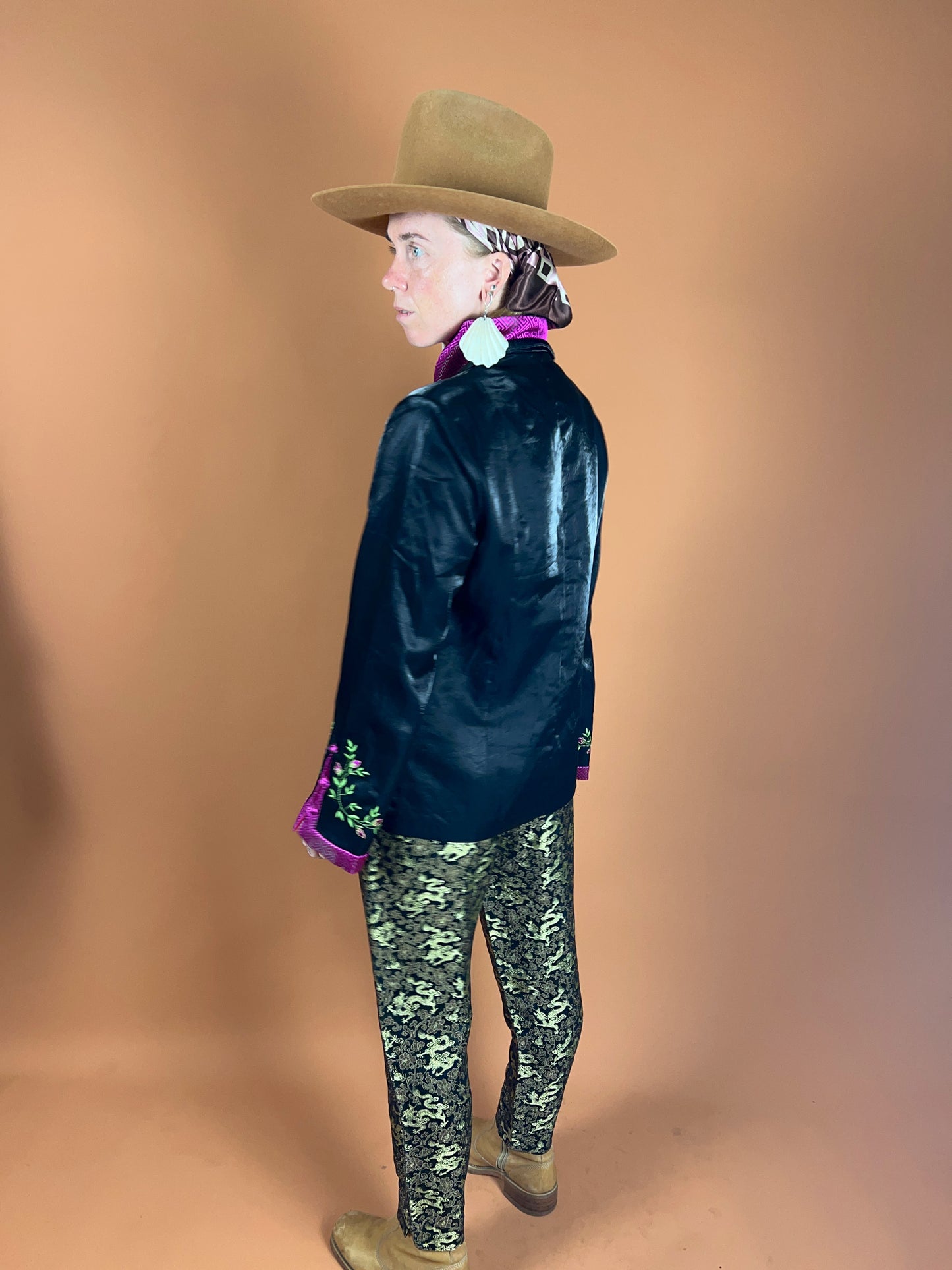 VINTAGE Chinese 70's Embroidered Jacket 10-12