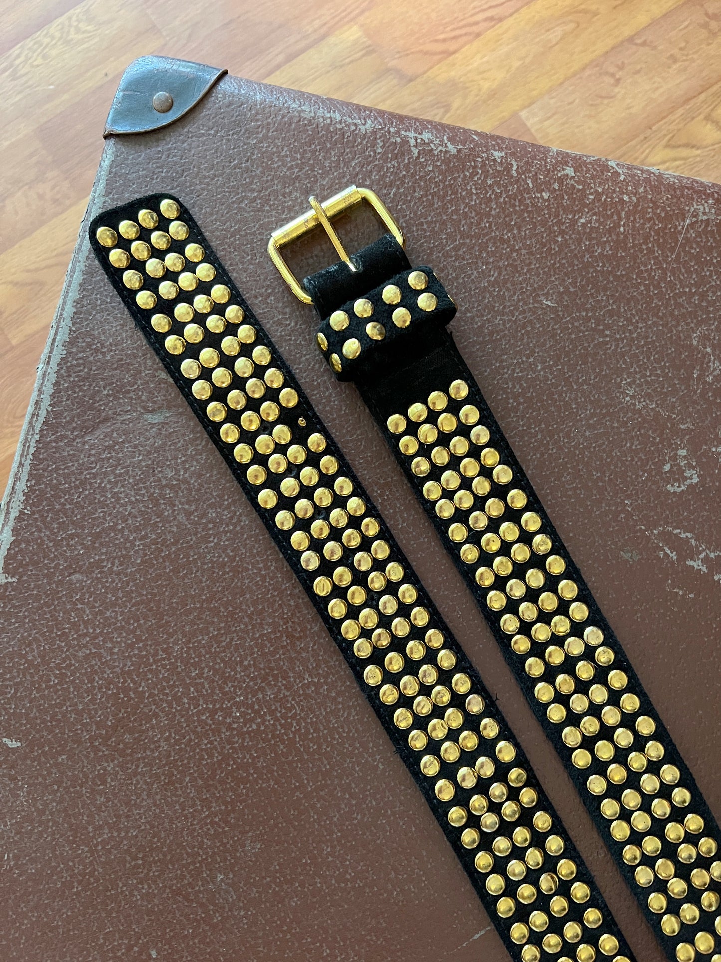 VTG 80's Suede Studded Belt 12-14