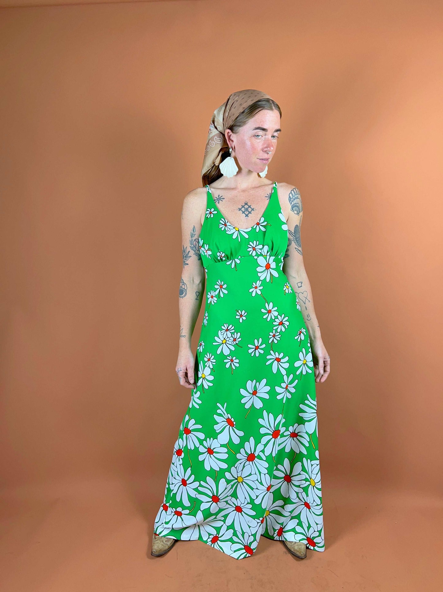 VTG 60's Daisy Maxi Dress 10