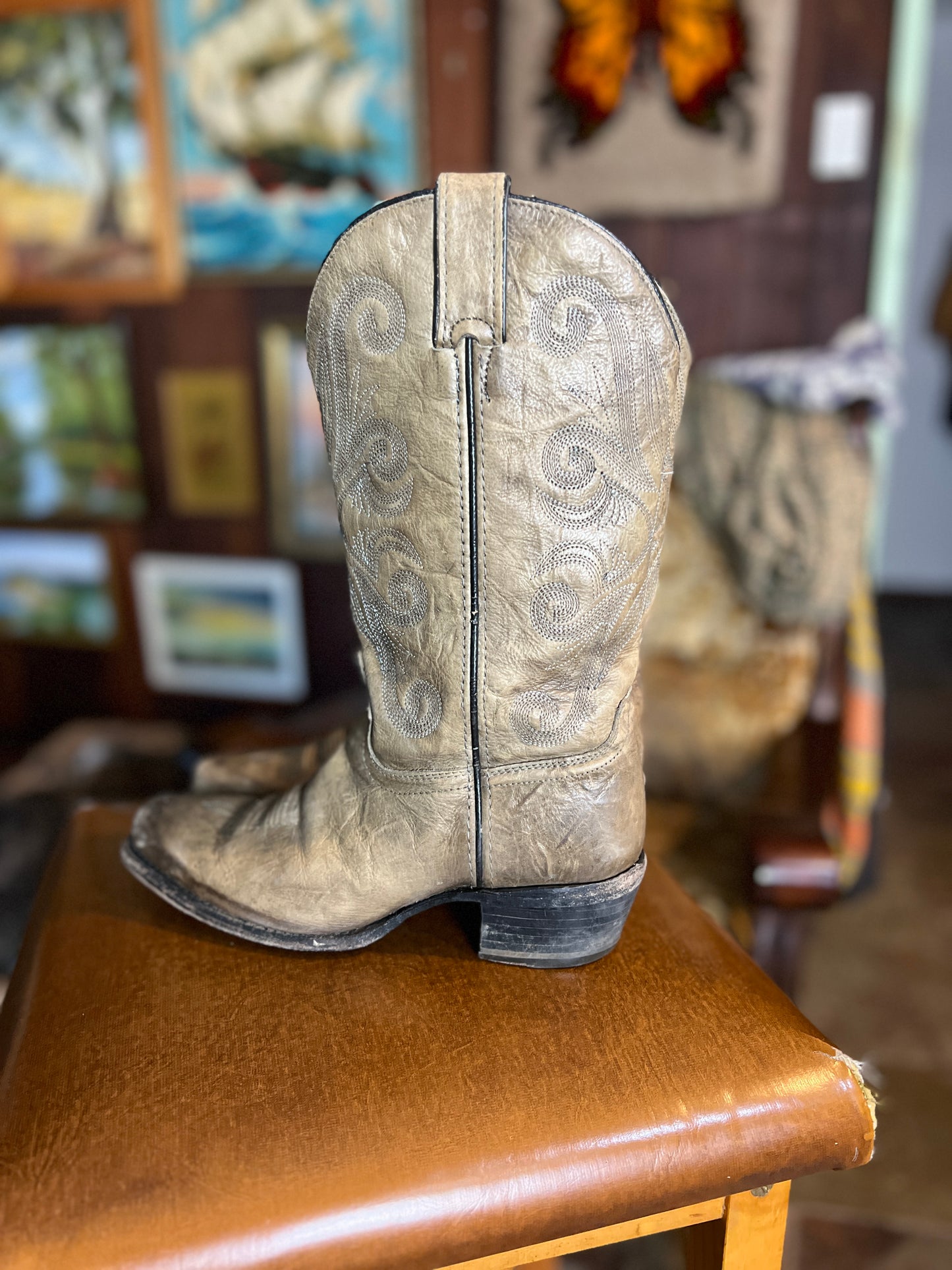 VINTAGE Cowboy Boots 7/37.5