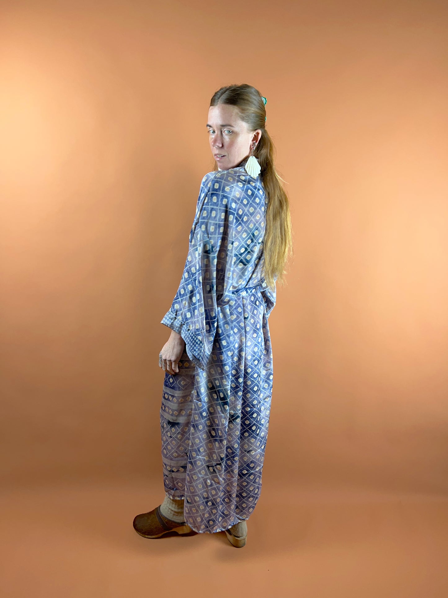 UPCYCLED Indian Silk Robe OS