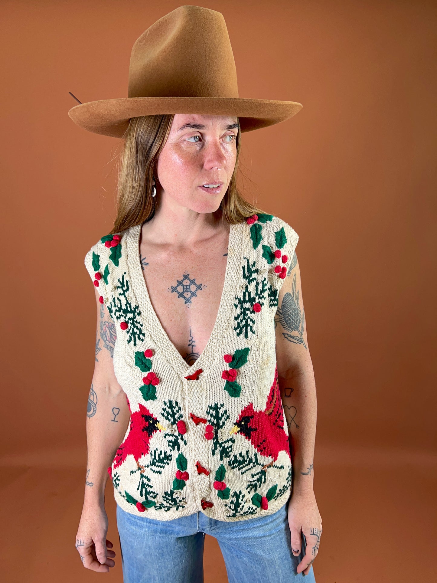 VTG 80's Knit Bird Vest 12-14