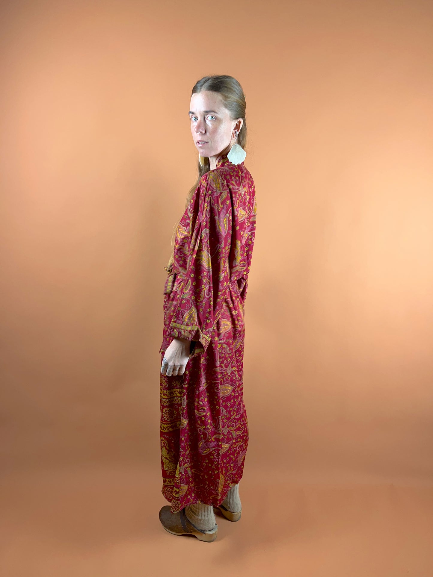 UPCYCLED Indian Silk Robe OS