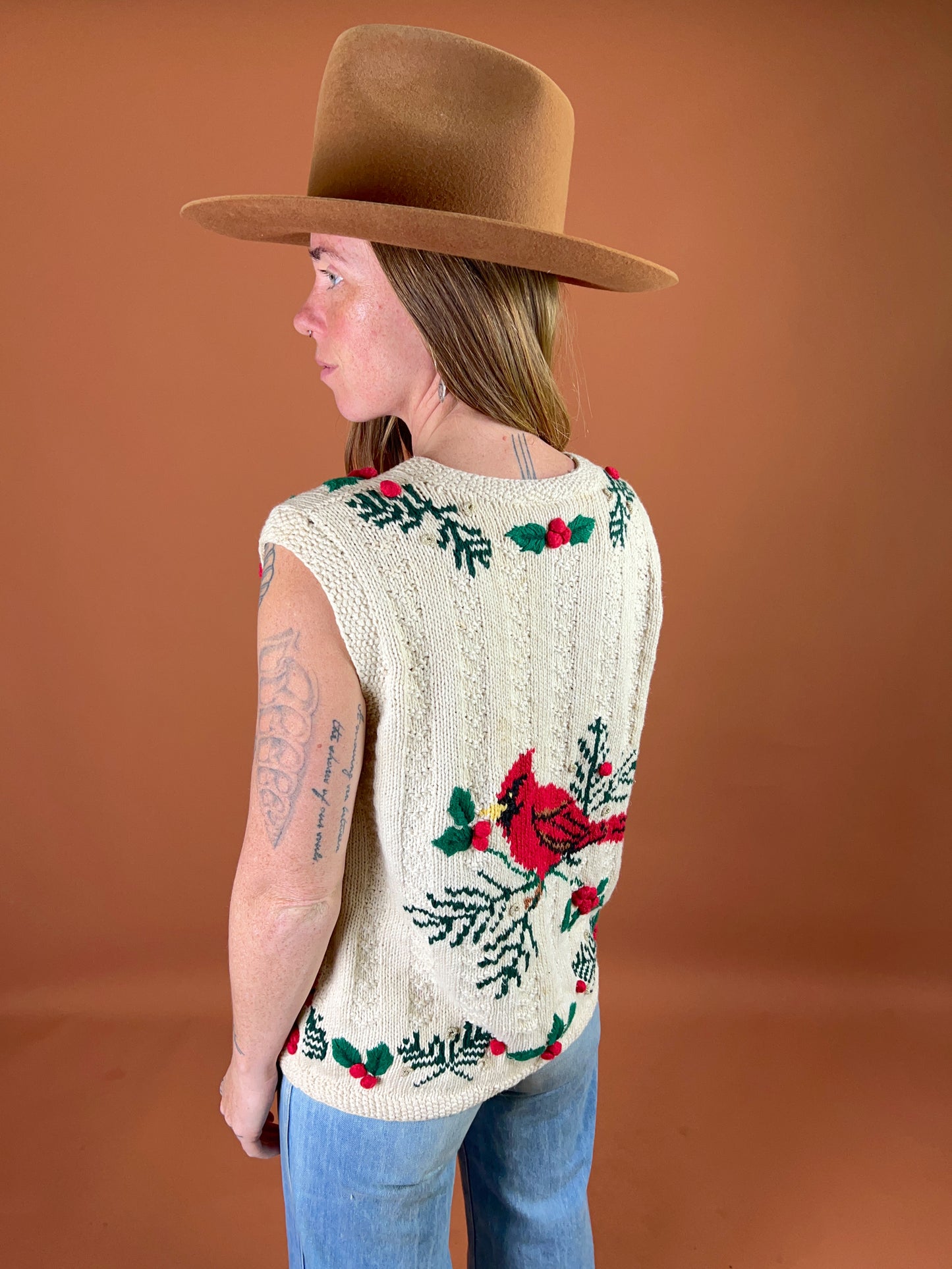 VTG 80's Knit Bird Vest 12-14