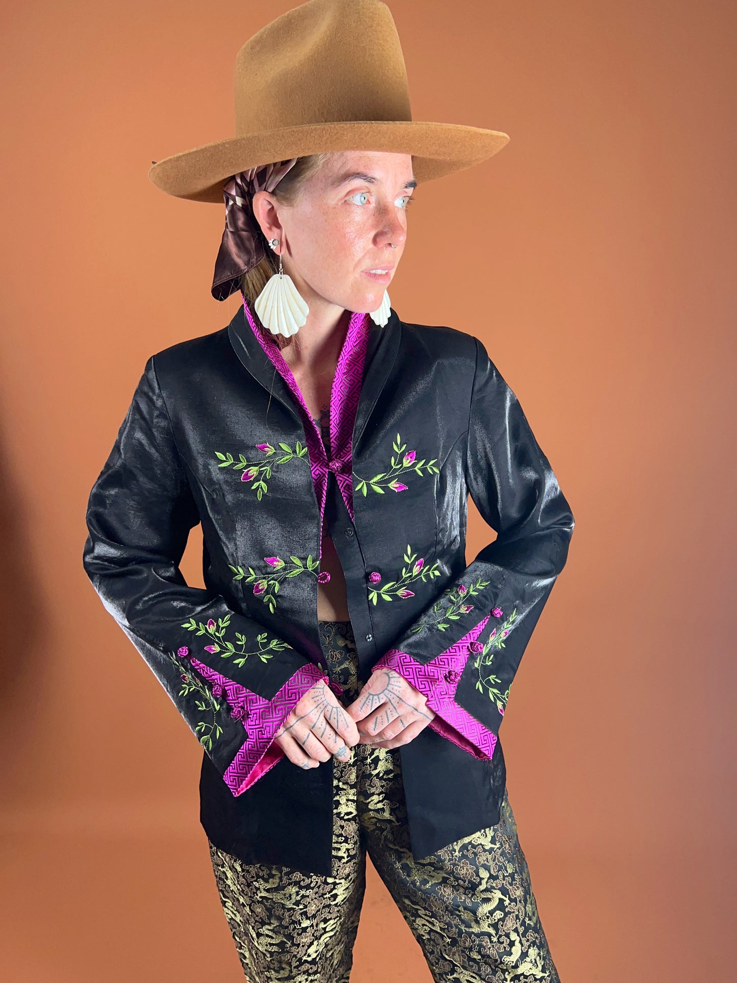 VINTAGE Chinese 70's Embroidered Jacket 10-12