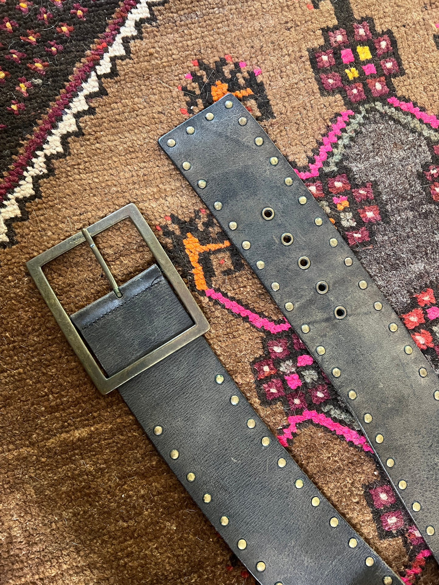 VINTAGE Y2K Chunky Studded Belt 14-16