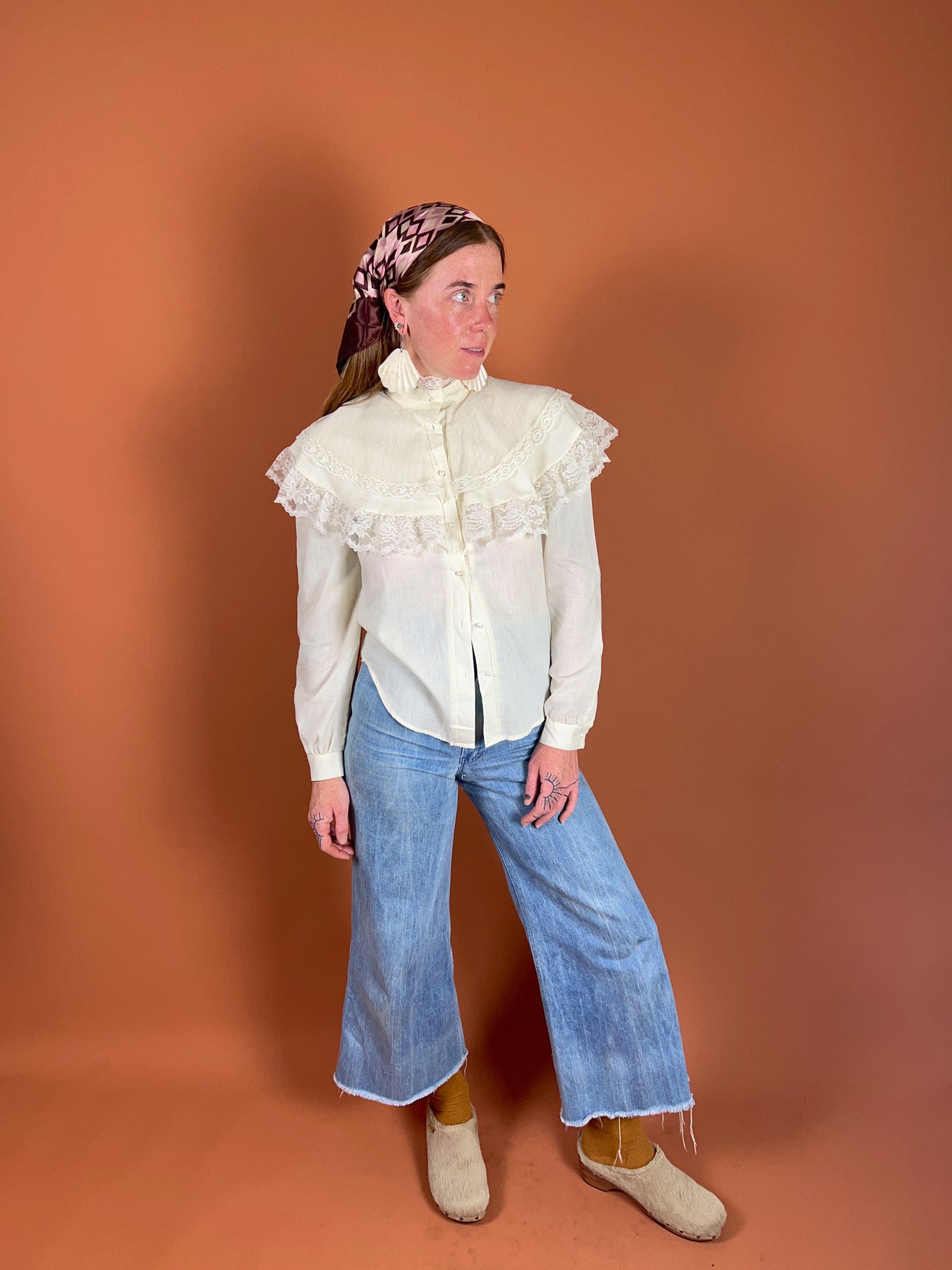 VINTAGE 50's/60's USA Made Lace Shirt 8-10