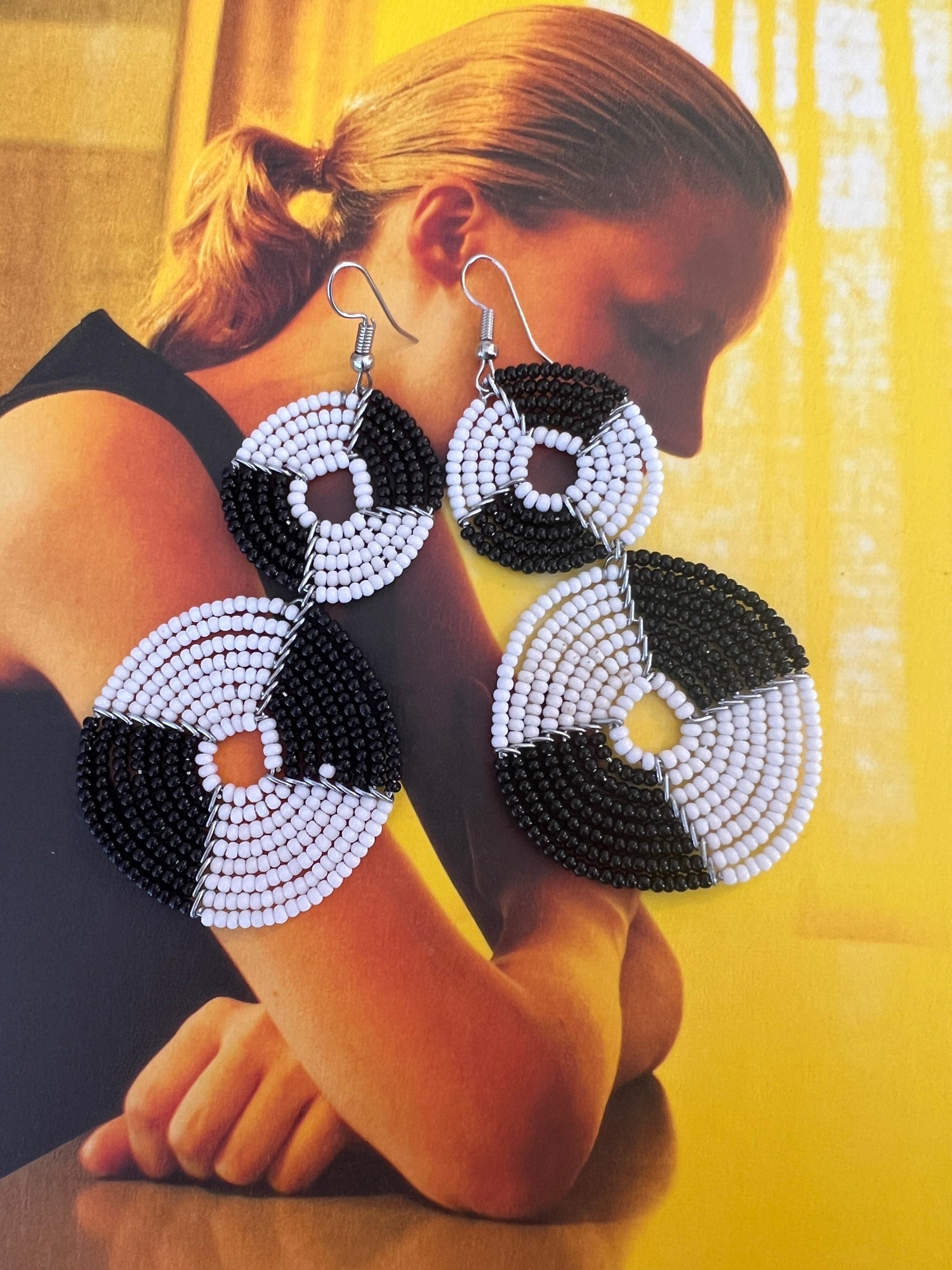 AFRICAN BEADED EARRINGS