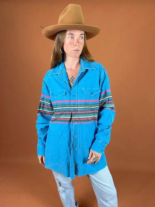 VINTAGE 90's Wrangler Denim Shirt 16