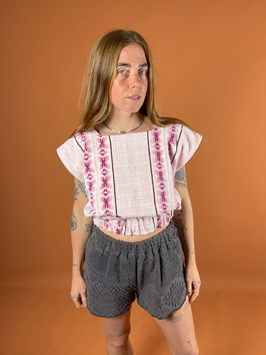 SECOND LOVE SLOW FASHION Upcycled Vintage Towel Shorts 8-10