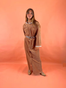 VTG 70's Velvet Maxi Dress 14-16