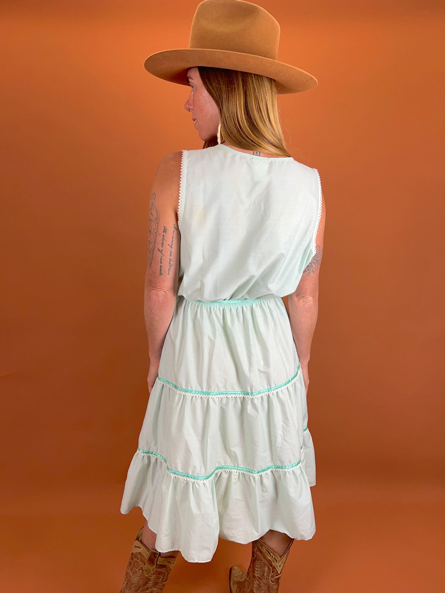 VINTAGE 60's Prairie Dress 12-14