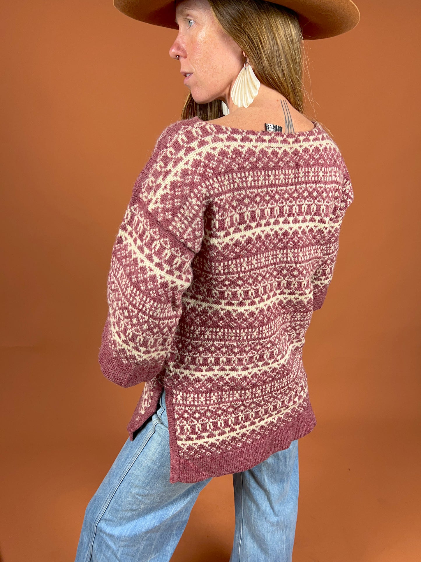 VINTAGE 60's Scottish Knit Wool Jumper 10-12