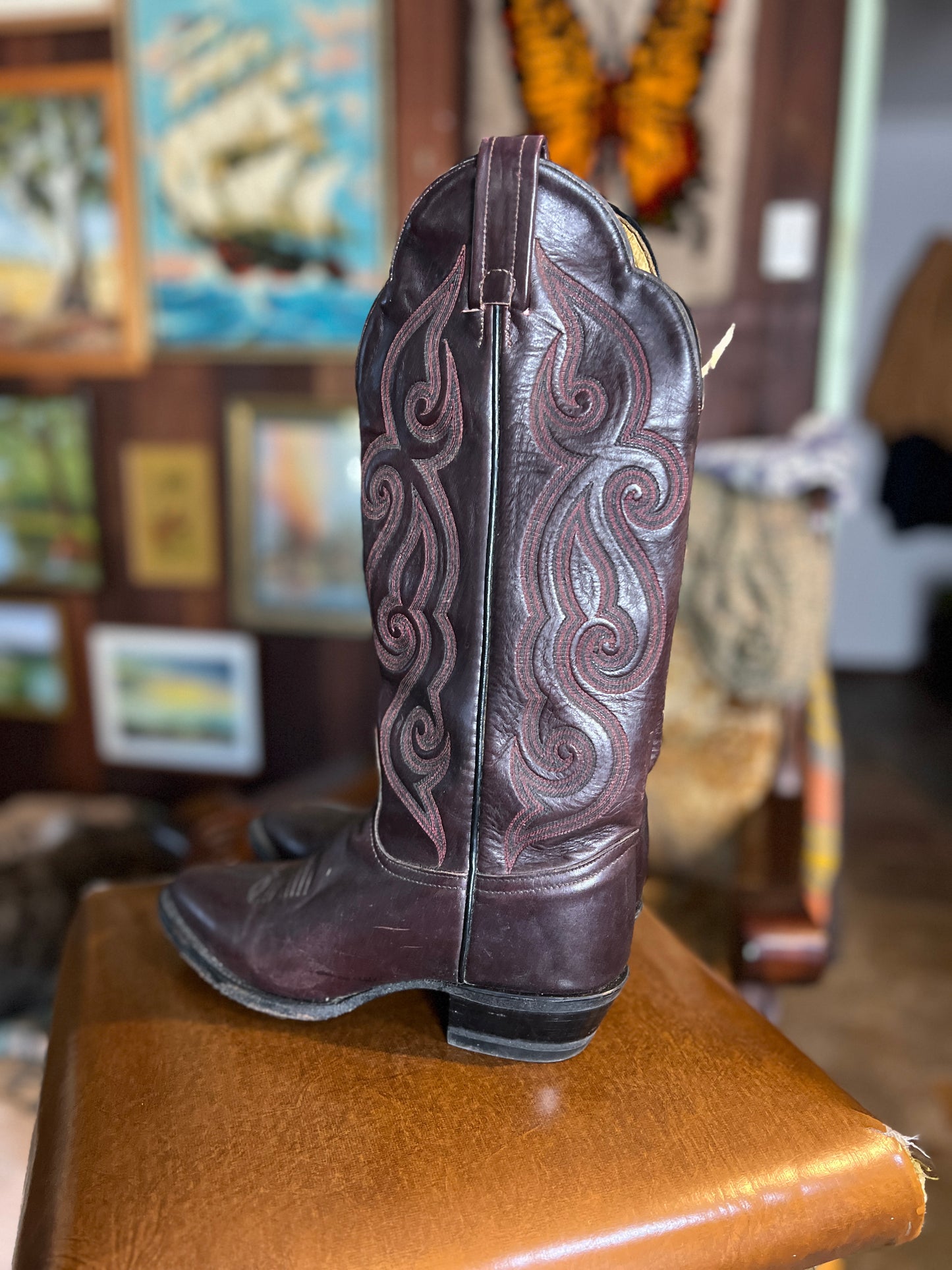 VINTAGE Cowboy Boots 7.5/38