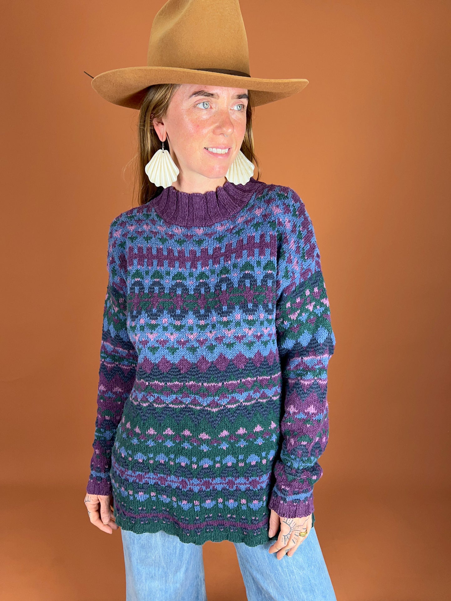 VINTAGE 70's Knit Jumper 12-14