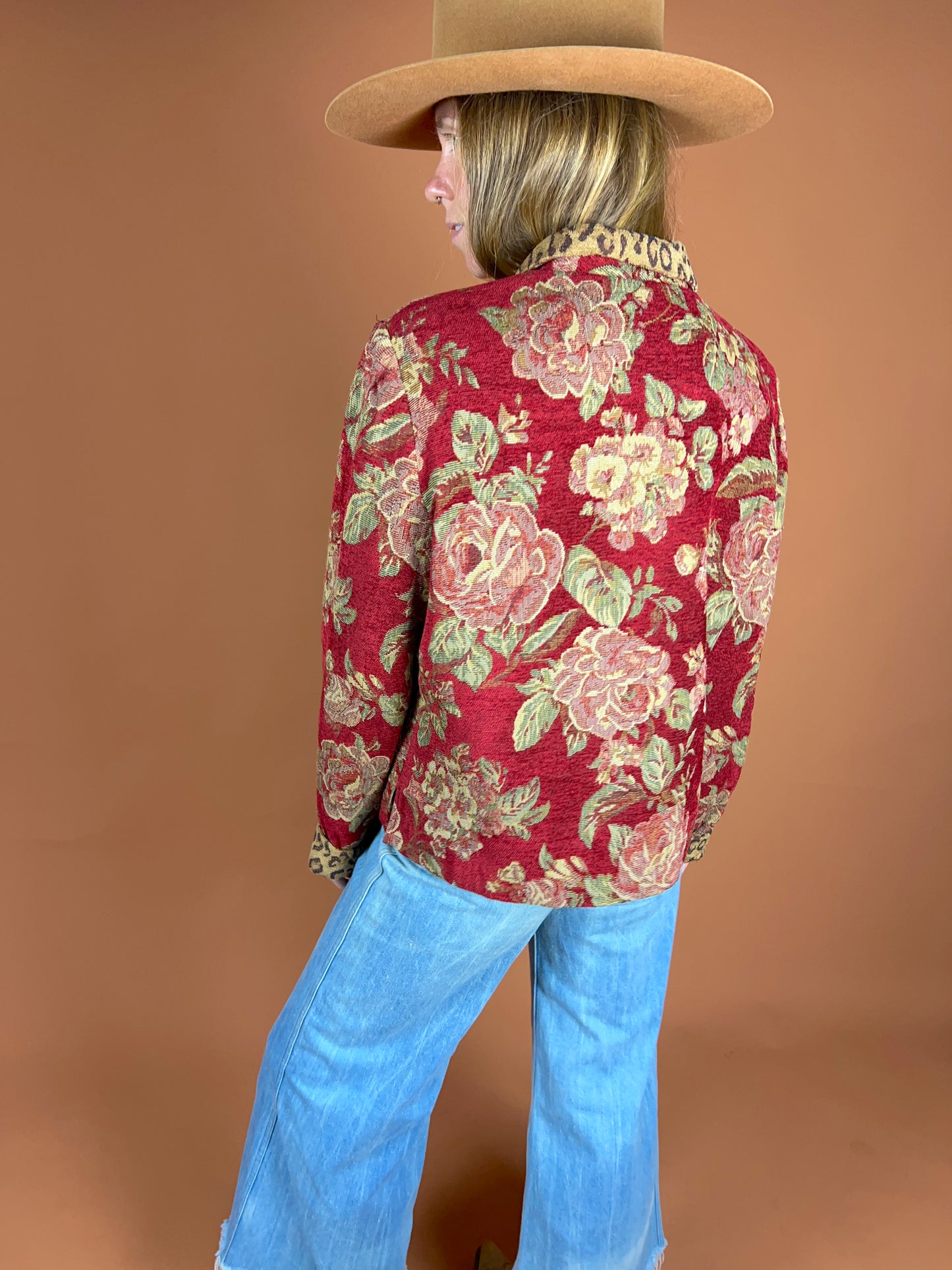 VINTAGE 80's Brocade Jacket 10-12