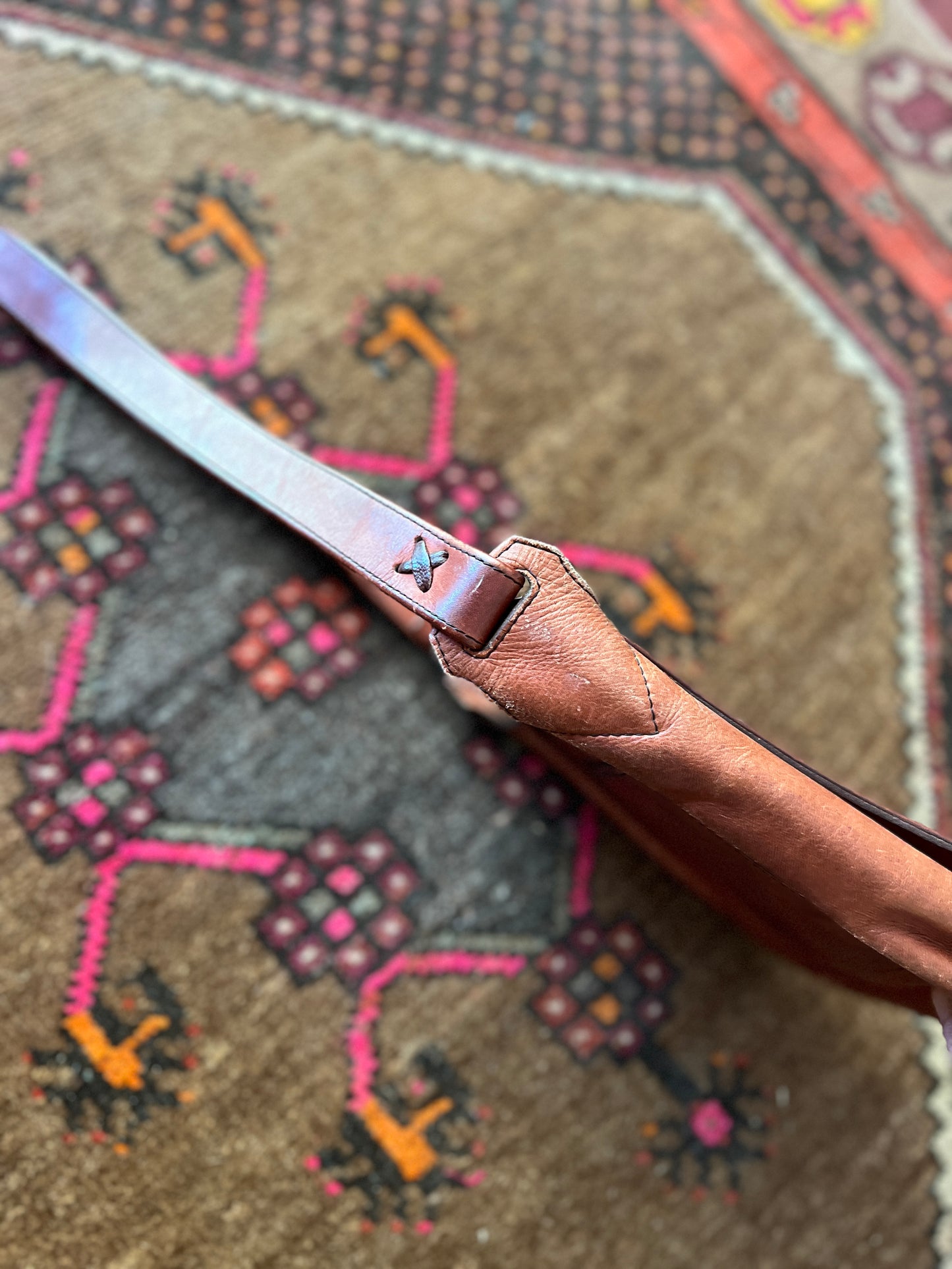 VINTAGE 70's Tan Leather Bag