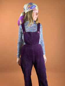 VTG 80's Plum Corduroy Overalls