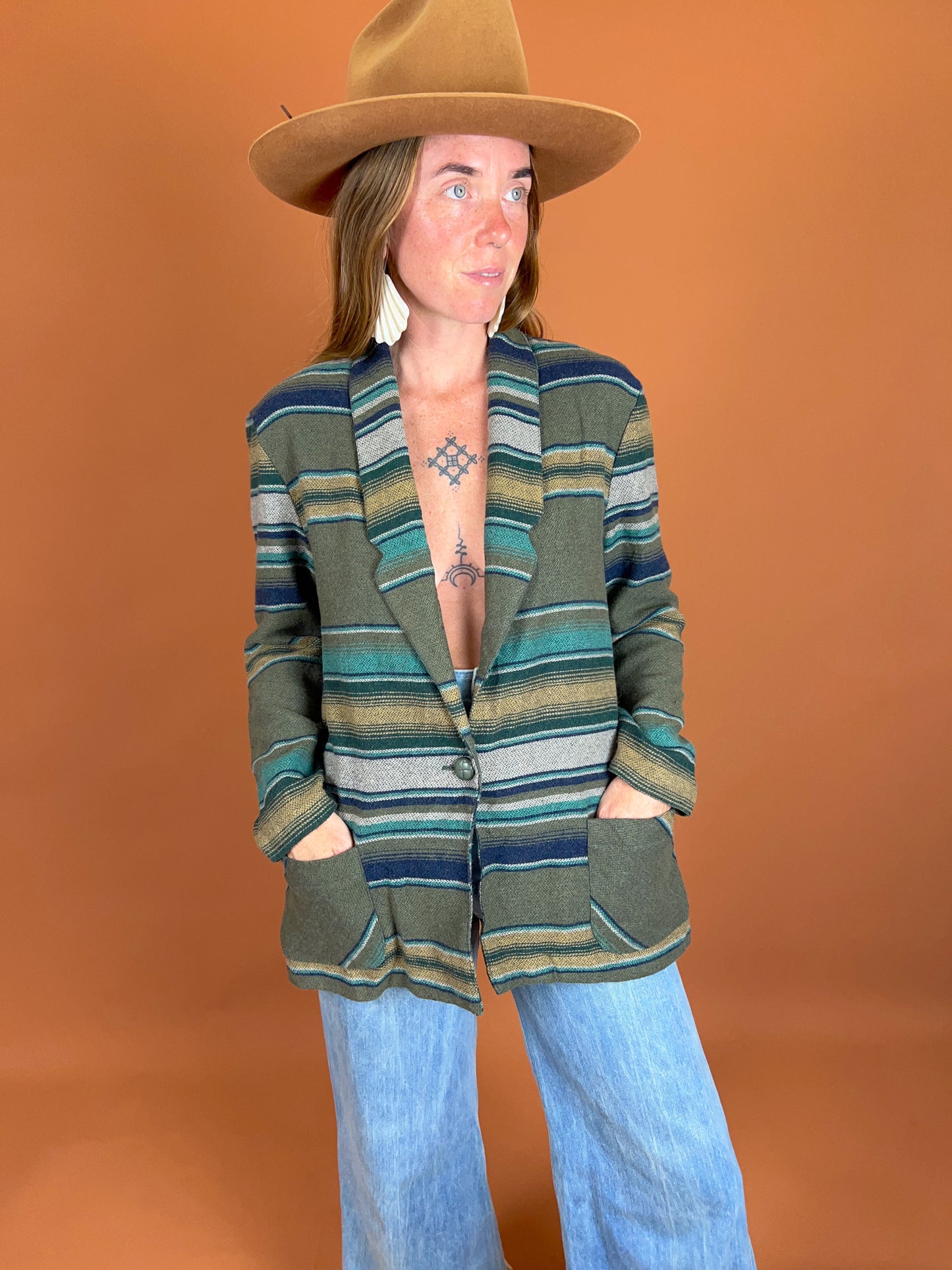 VINTAGE 80's Knit Blazer 12